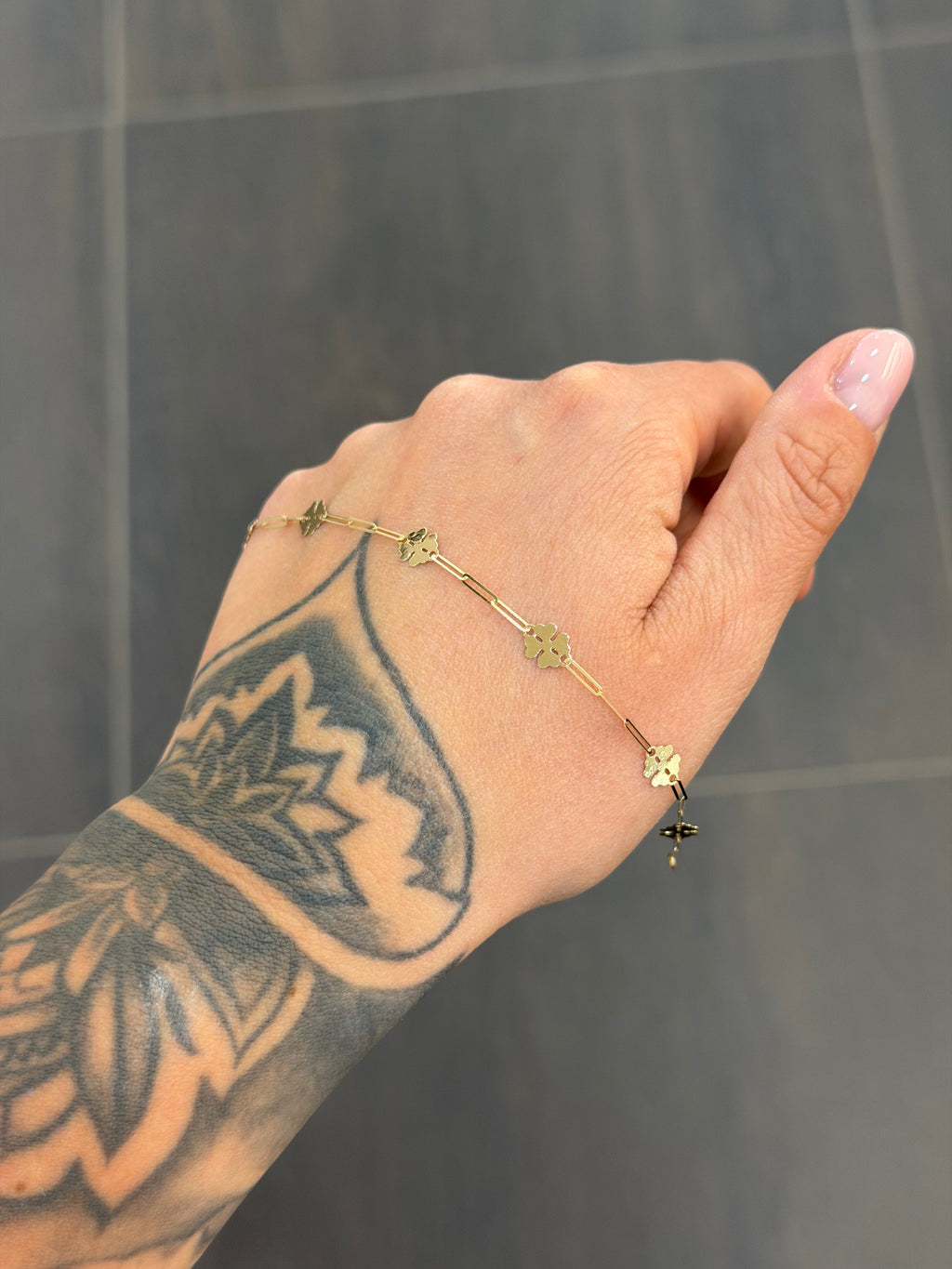BRACCIALE ORO 18KT QUADRIFOGLI