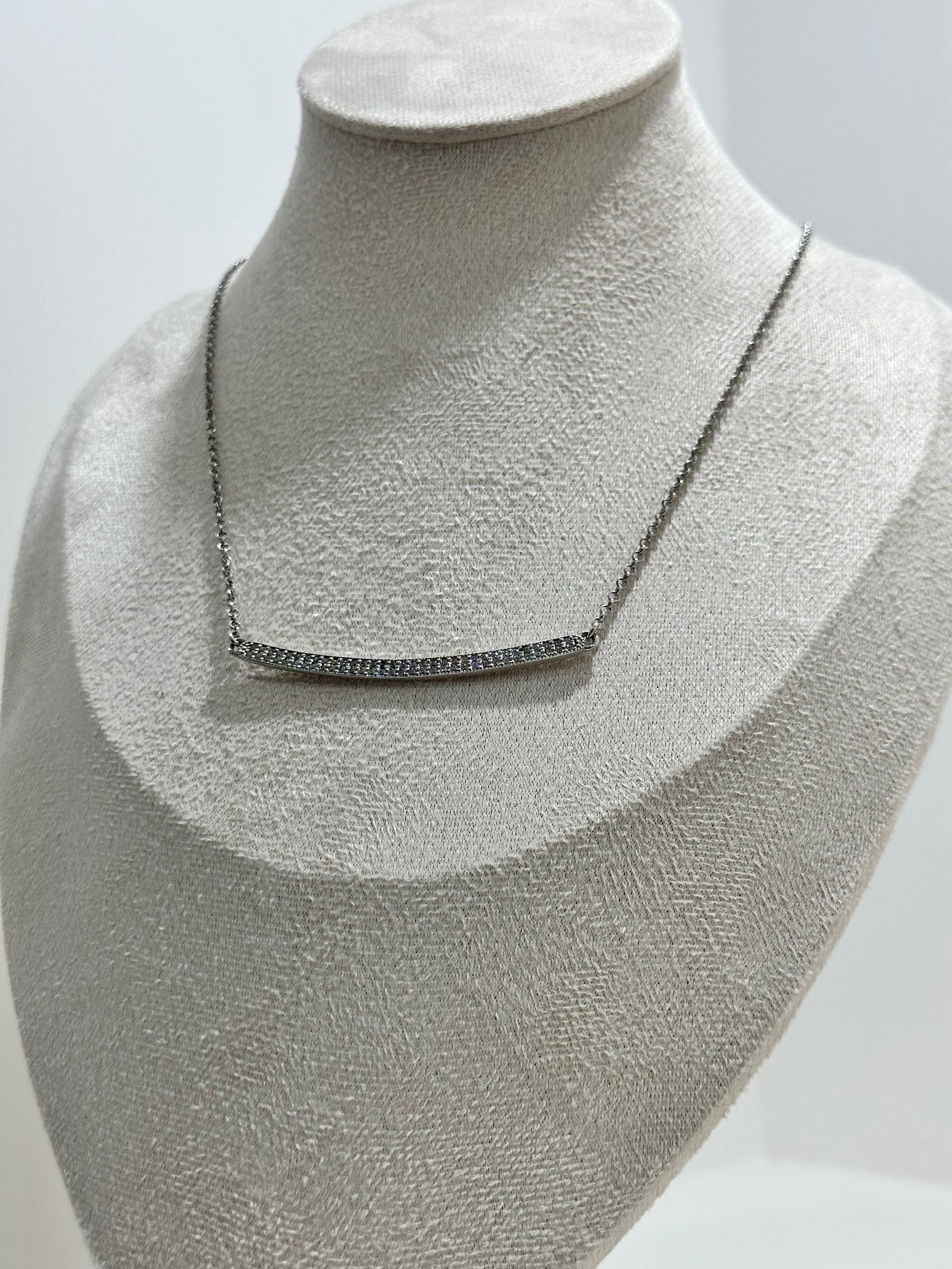 COLLANA HALF TENNIS ARGENTO 925