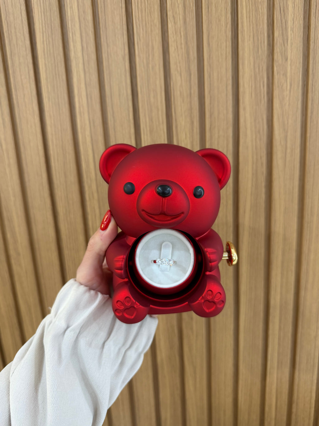 BOX MINI TEDDY CON ANELLO TRILOGY ARGENTO 925