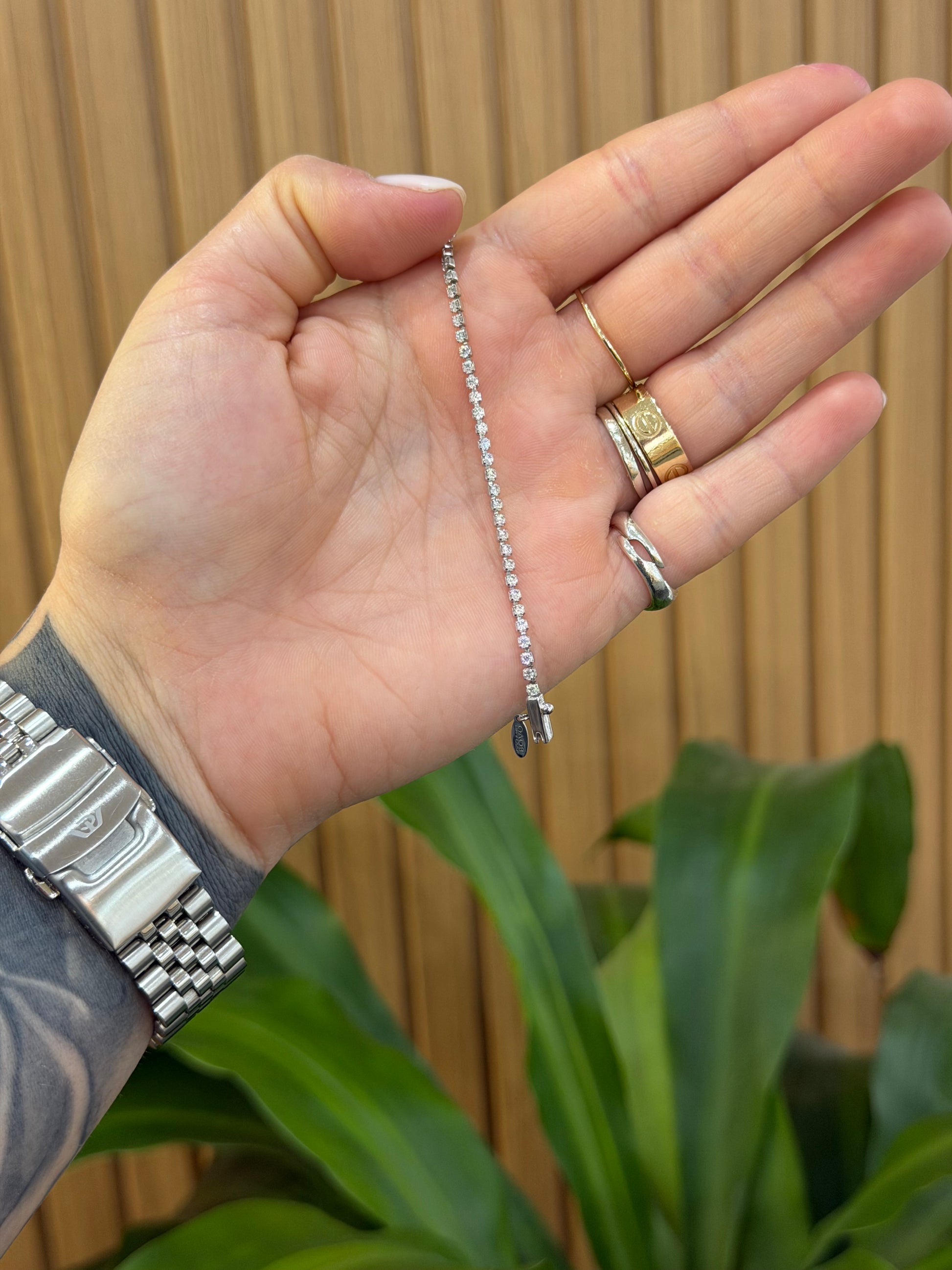 BRACCIALE TENNIS ORO 18KT CON ZIRCONI