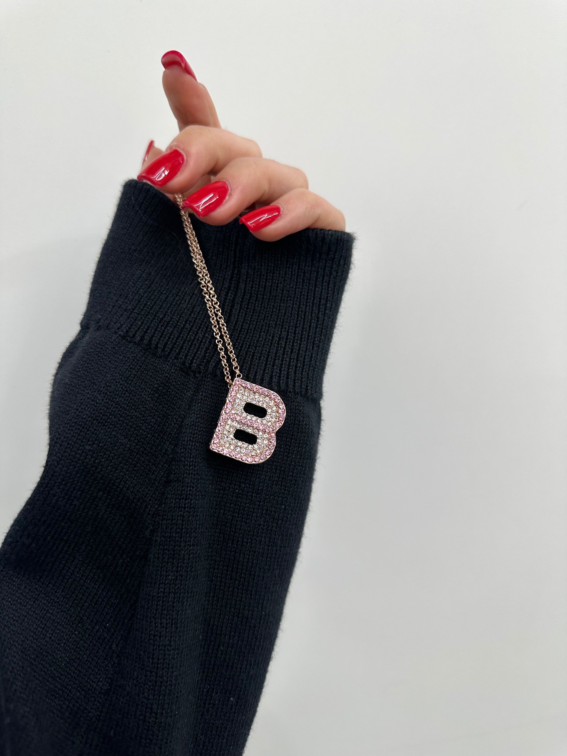 COLLANA INIZIALE PICCOLA MEWO ROSA