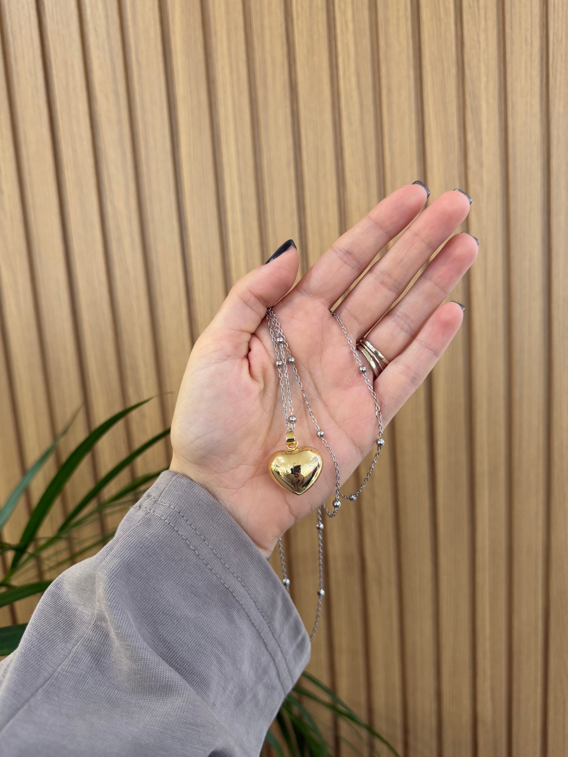 COLLANA CHIAMA ANGELI CUORE BICOLORE