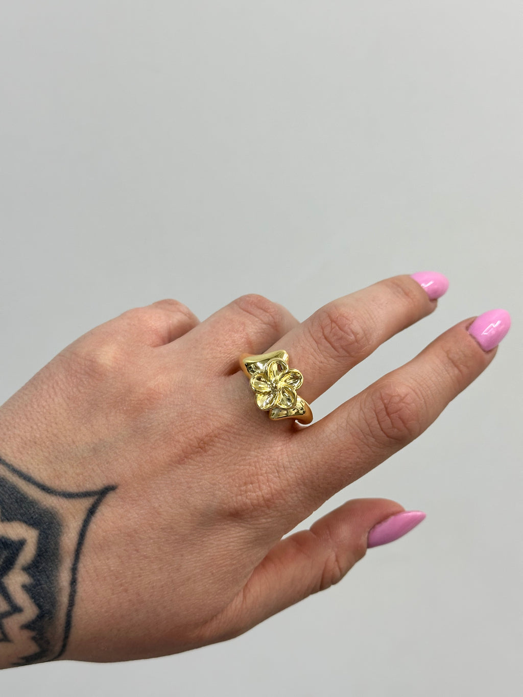 ANELLO FIORE ORO 18KT ELETTROFORMATO