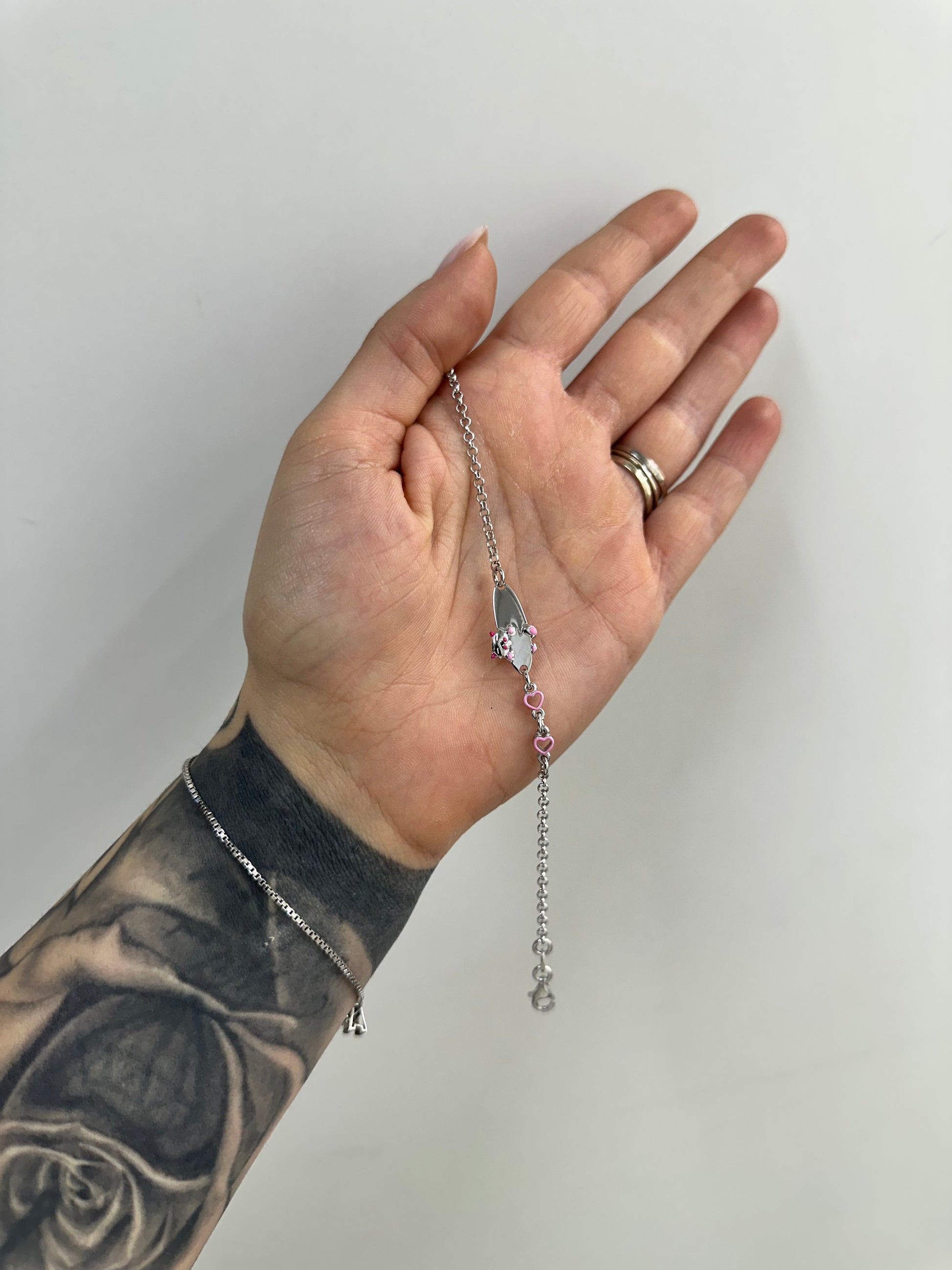 BRACCIALE PER BAMBINI CON GATTO E CUORI
