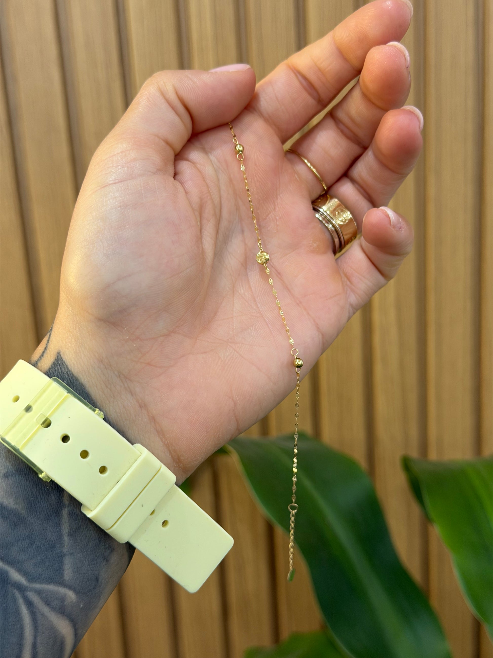 BRACCIALE ORO 18KT CON 3 SFERE