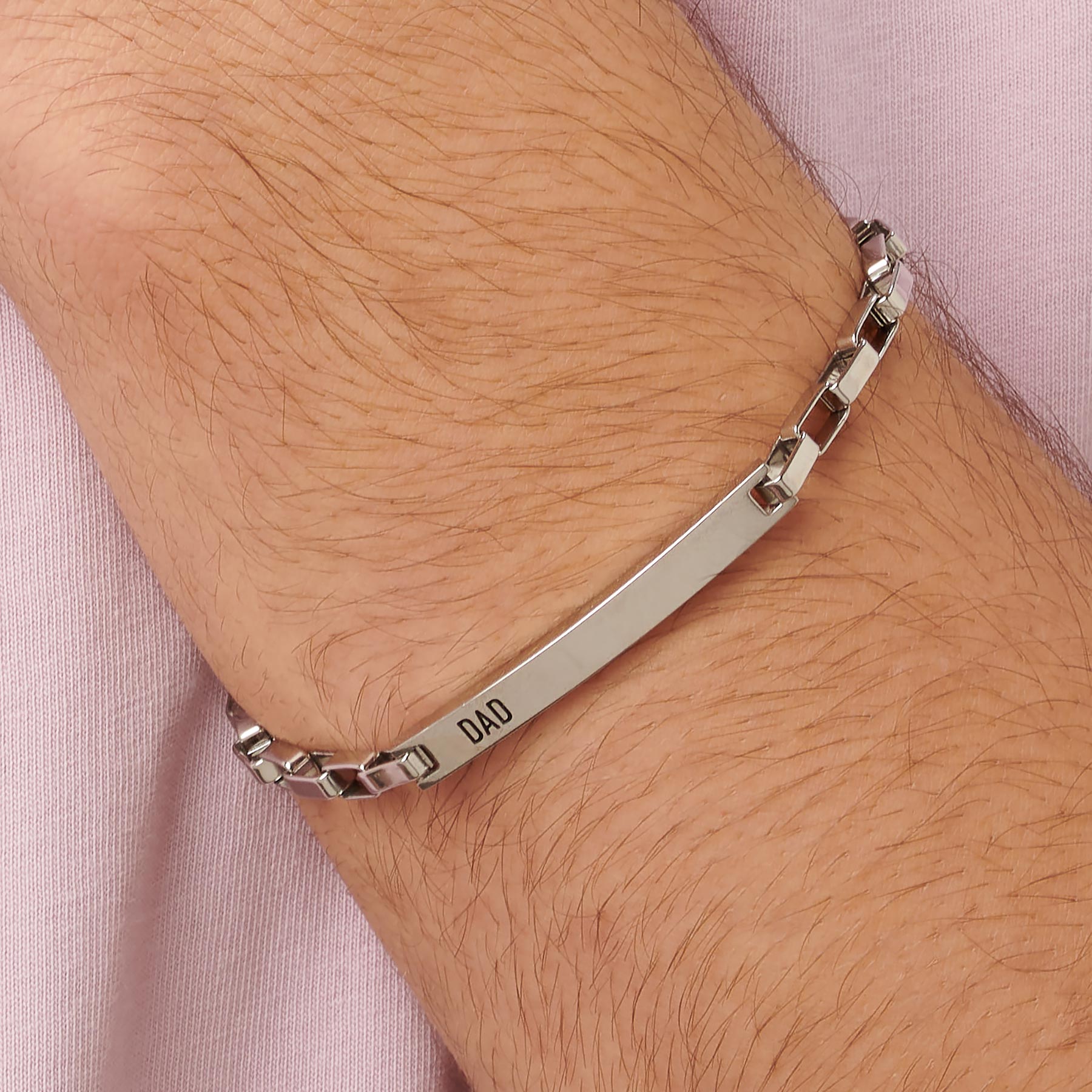 BRACCIALE DAD TARGA ACCIAIO S'AGAPO
