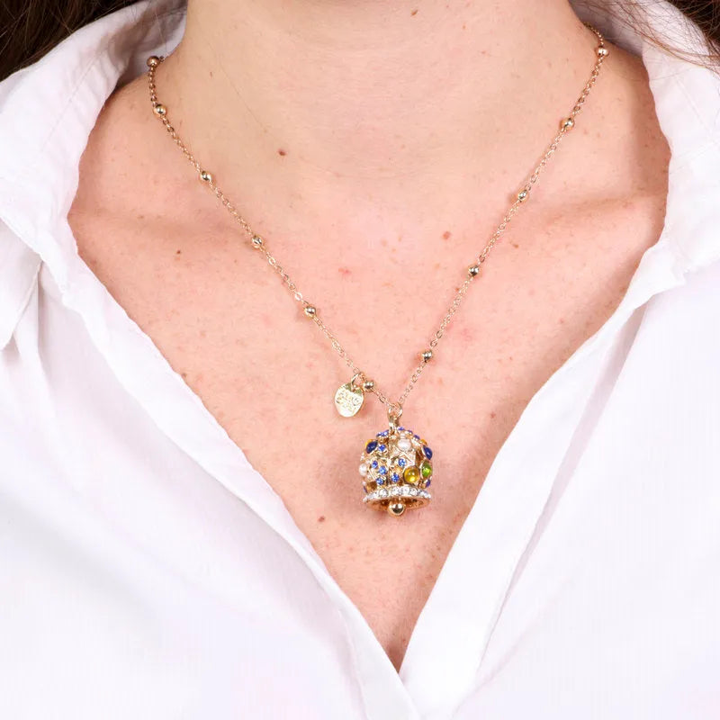 COLLANA AMO CAPRI IN METALLO ZIRCONI MULTICOLOR