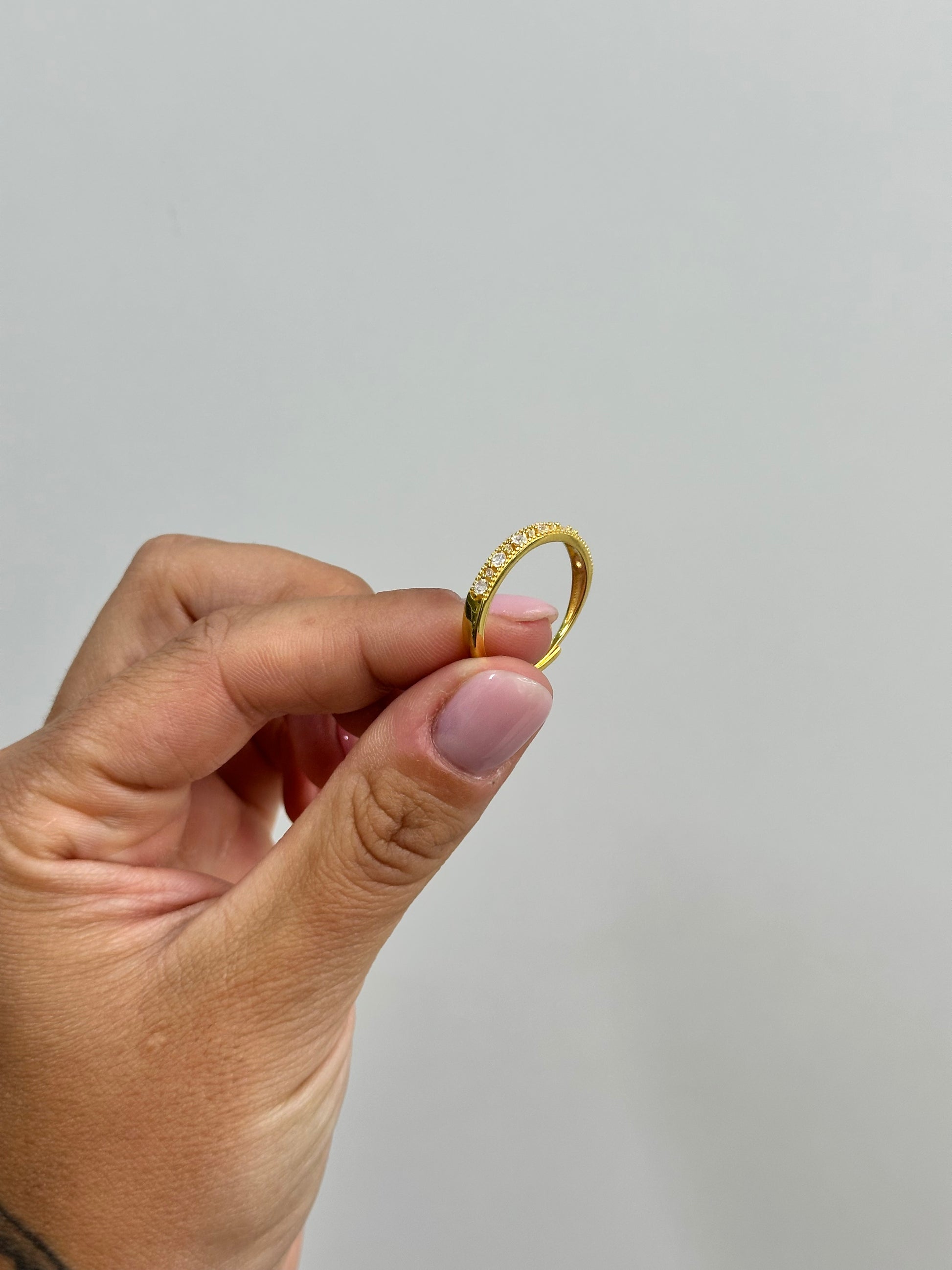 ANELLO MEZZA VERETTA EGYPT ARGENTO 925 CON DORATURA