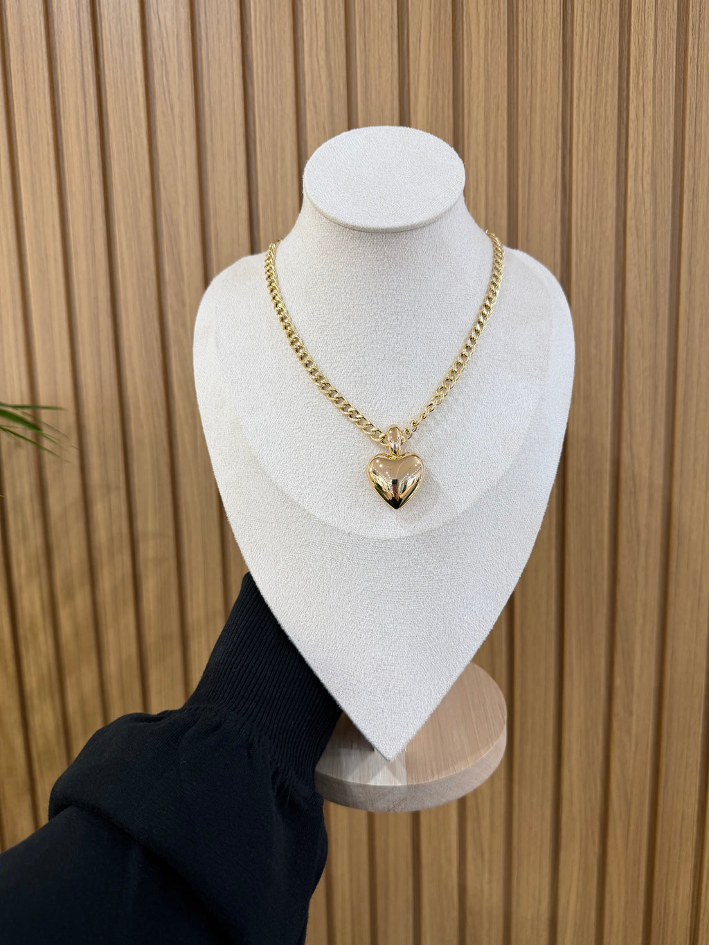 COLLANA GRUMETTA ORO 18KT CON CUORE ELETTROFORMATO