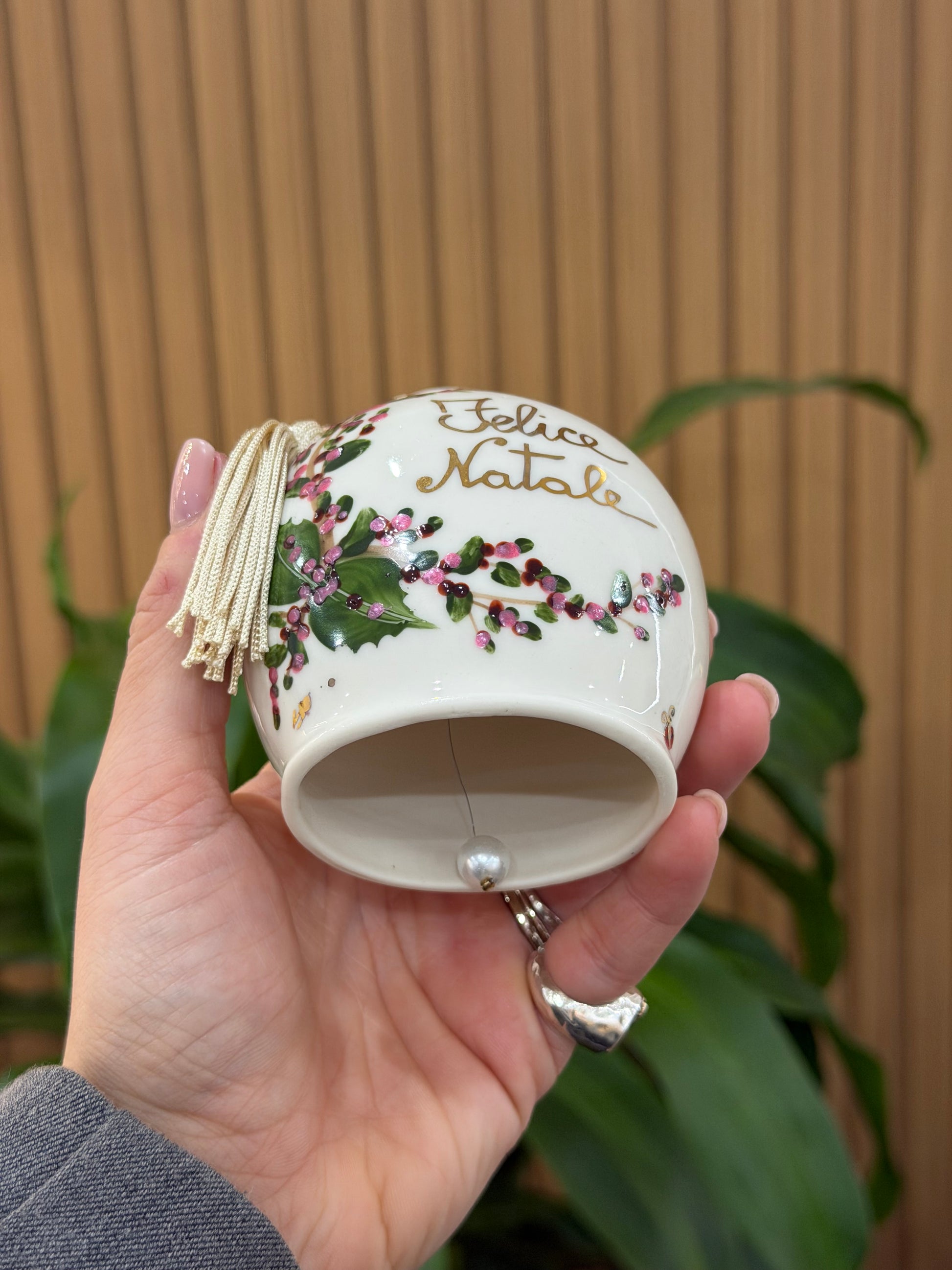 CAMPANELLA FELICE NATALE CERAMICA DI CAPODIMONTE