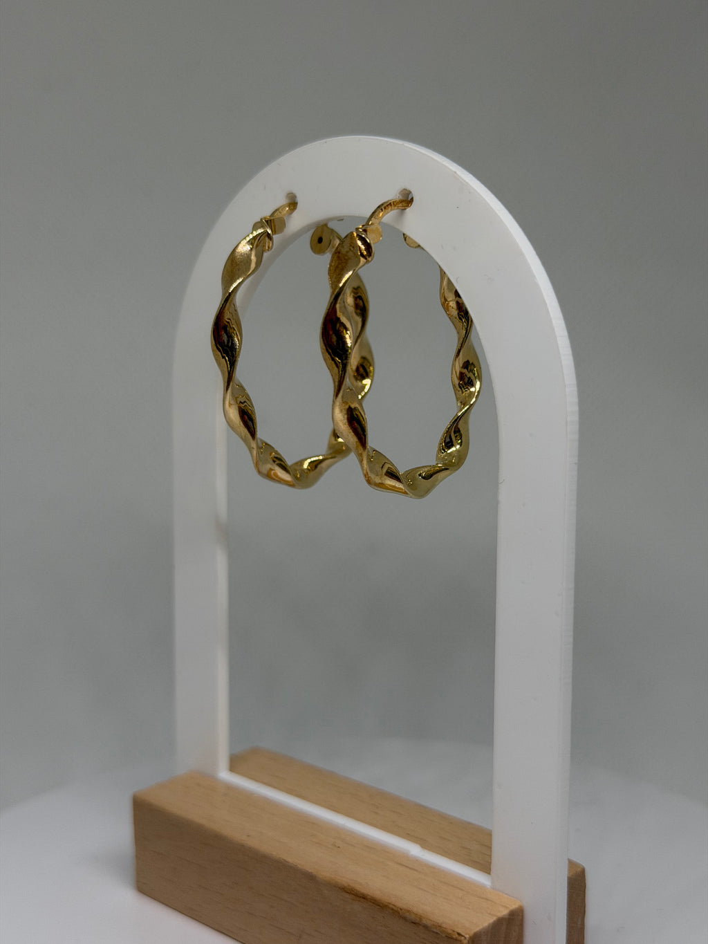 ORECCHINI A CERCHIO TORCHON SOTTILE ARGENTO 925
