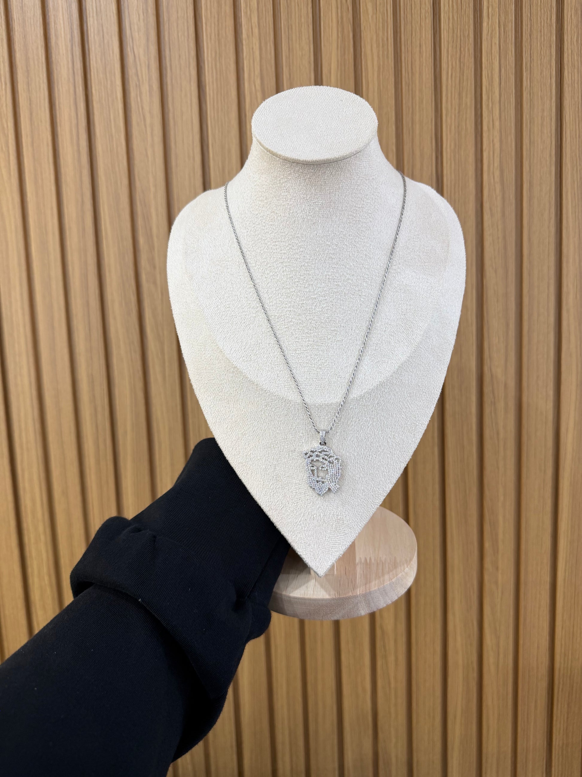 COLLANA JESUS ARGENTO 925