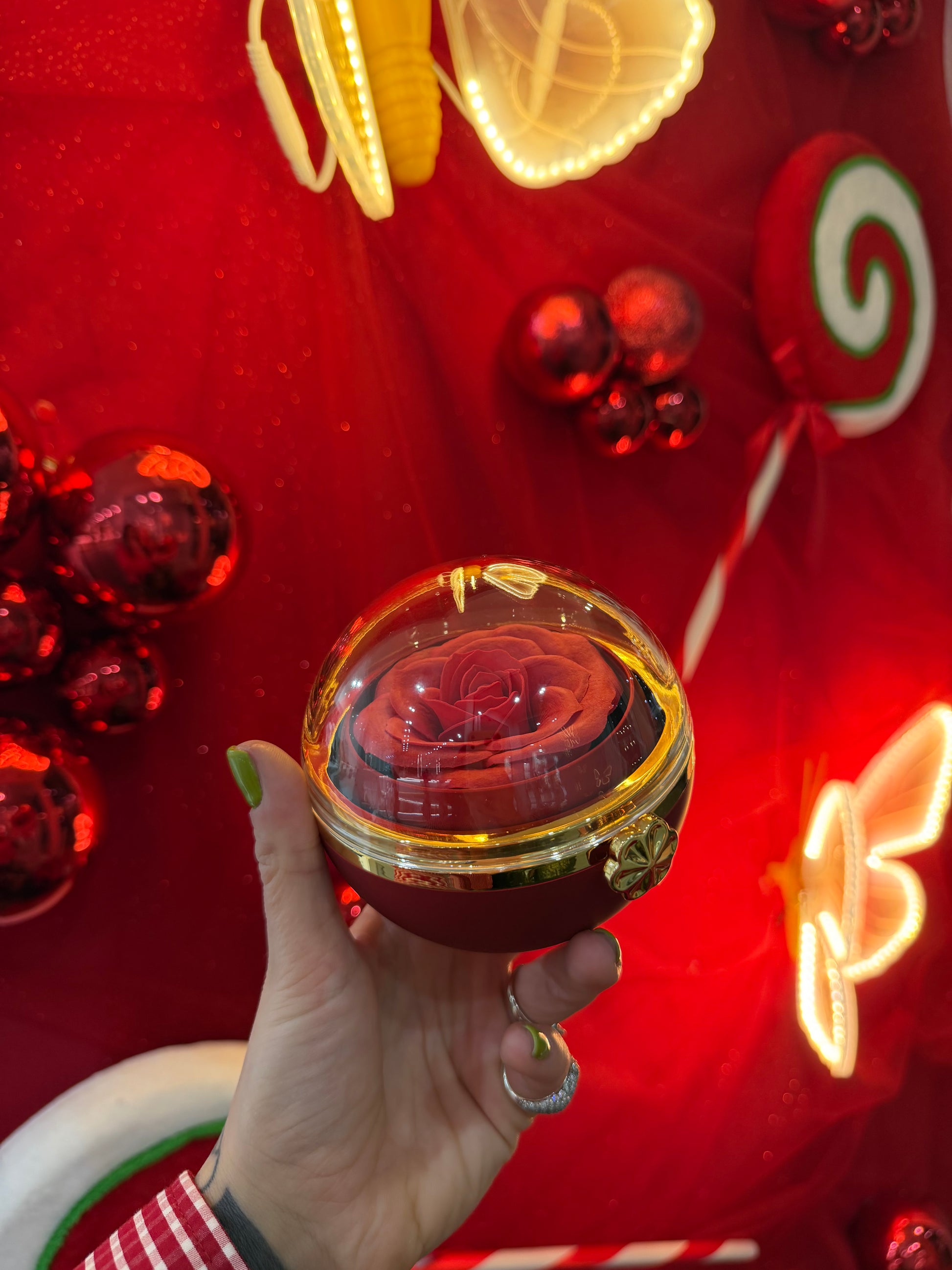 BOX PALLINA DI NATALE CON ANELLO BIG KATE ARGENTO 925