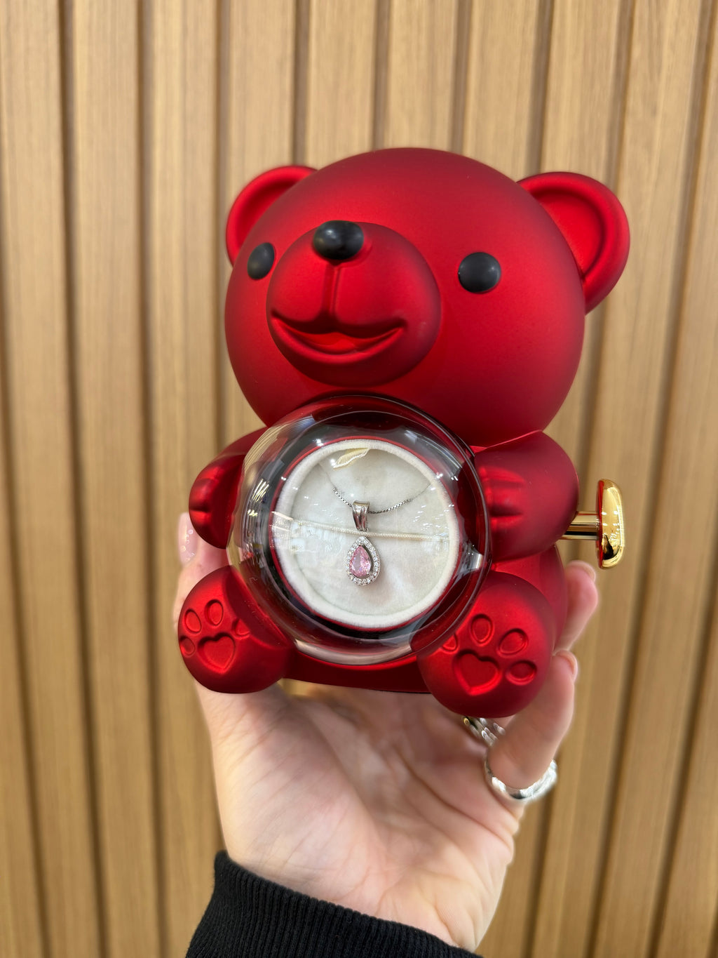 BOX MINI TEDDY CON COLLANA DIANA ARGENTO 925