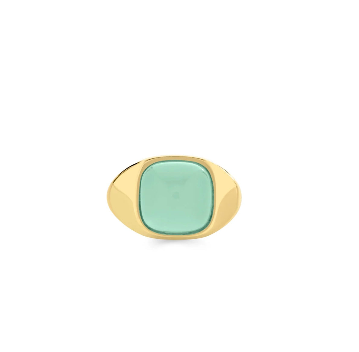 ANELLO CON QUARZO QUADRATO VERDE MENTA SOGNI