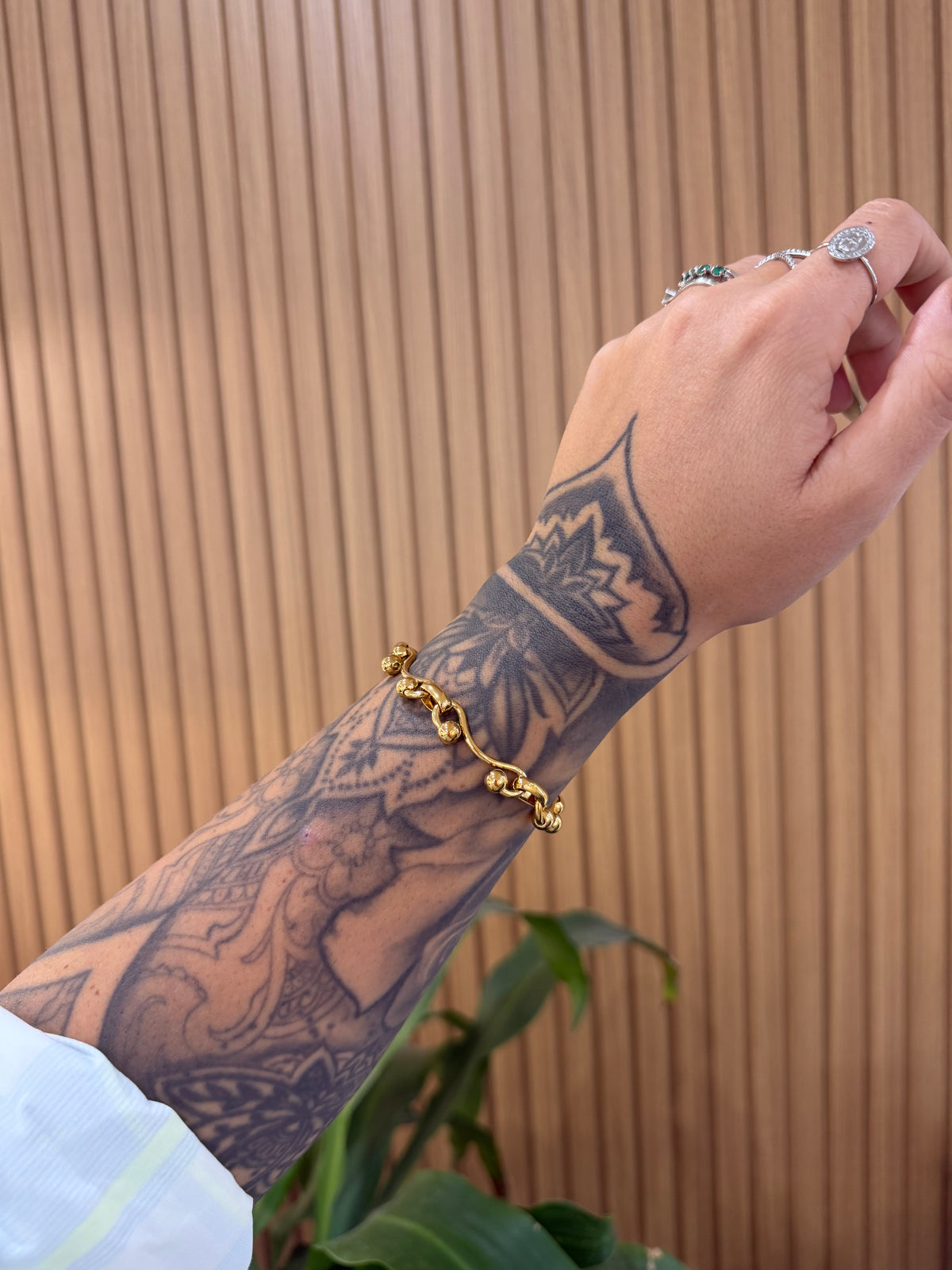 BRACCIALE MARISOL ACCIAIO CON DORATURA