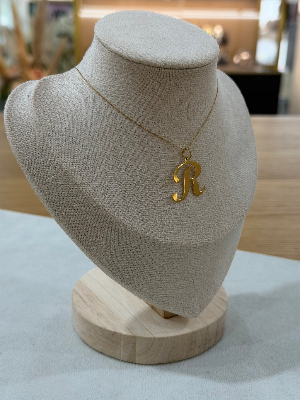 COLLANA ORO 18KT CON INIZIALE R