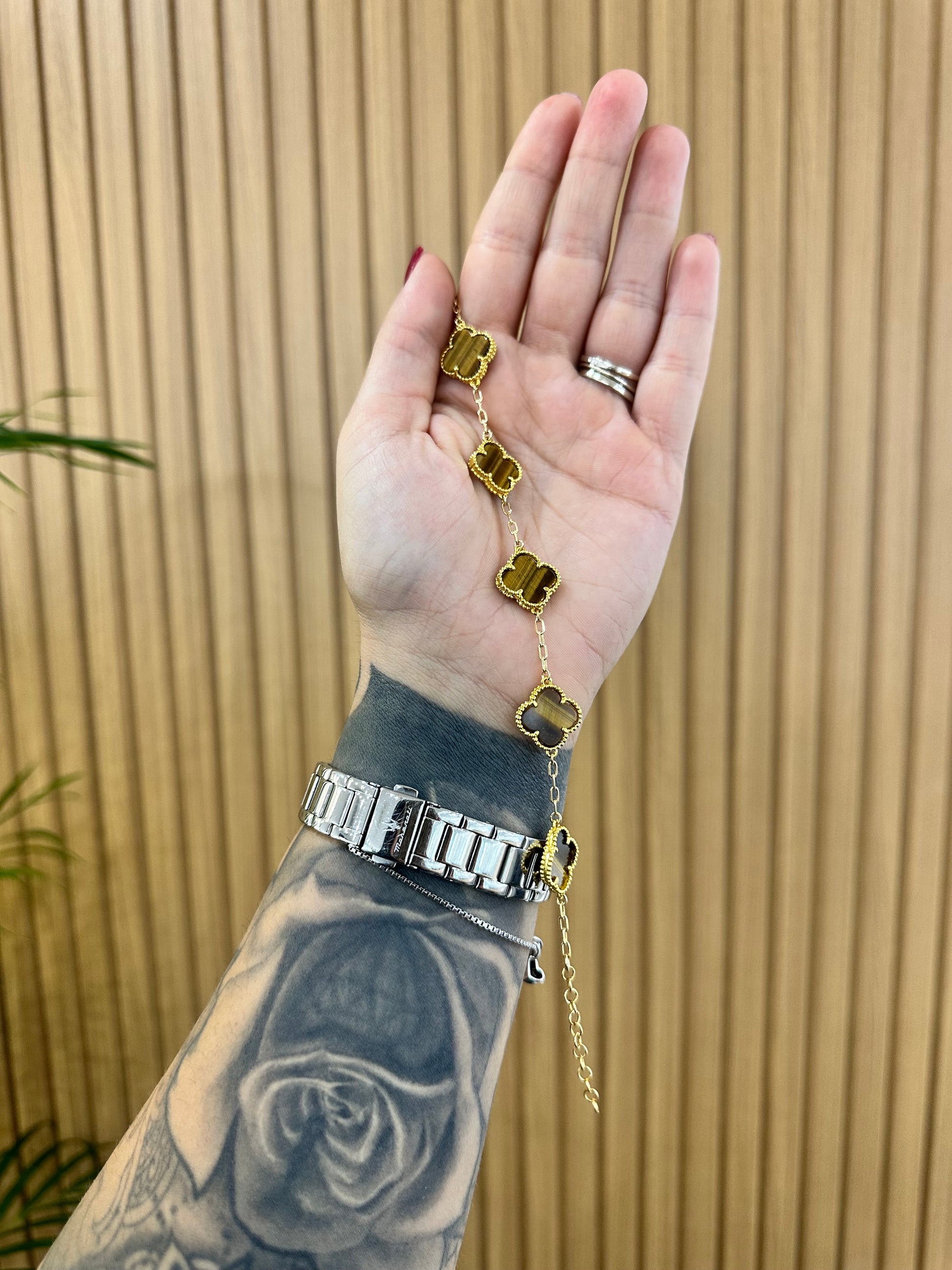 BRACCIALE QUADRIFOGLIO TIGER