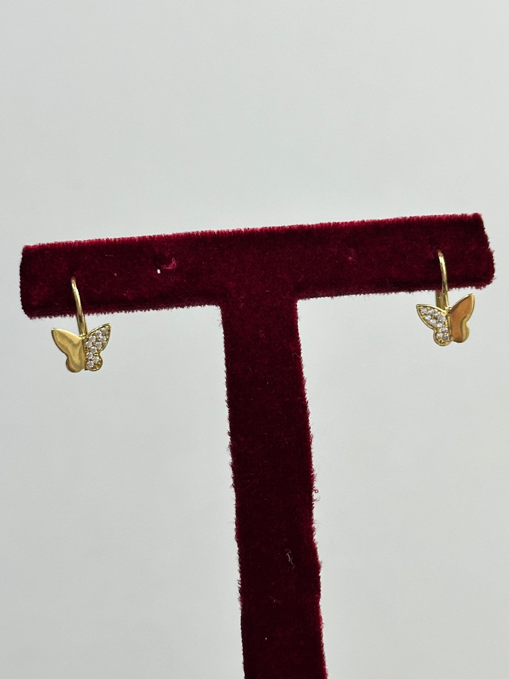 CERCHIETTI CON FARFALLA MONACHELLA ORO 18KT
