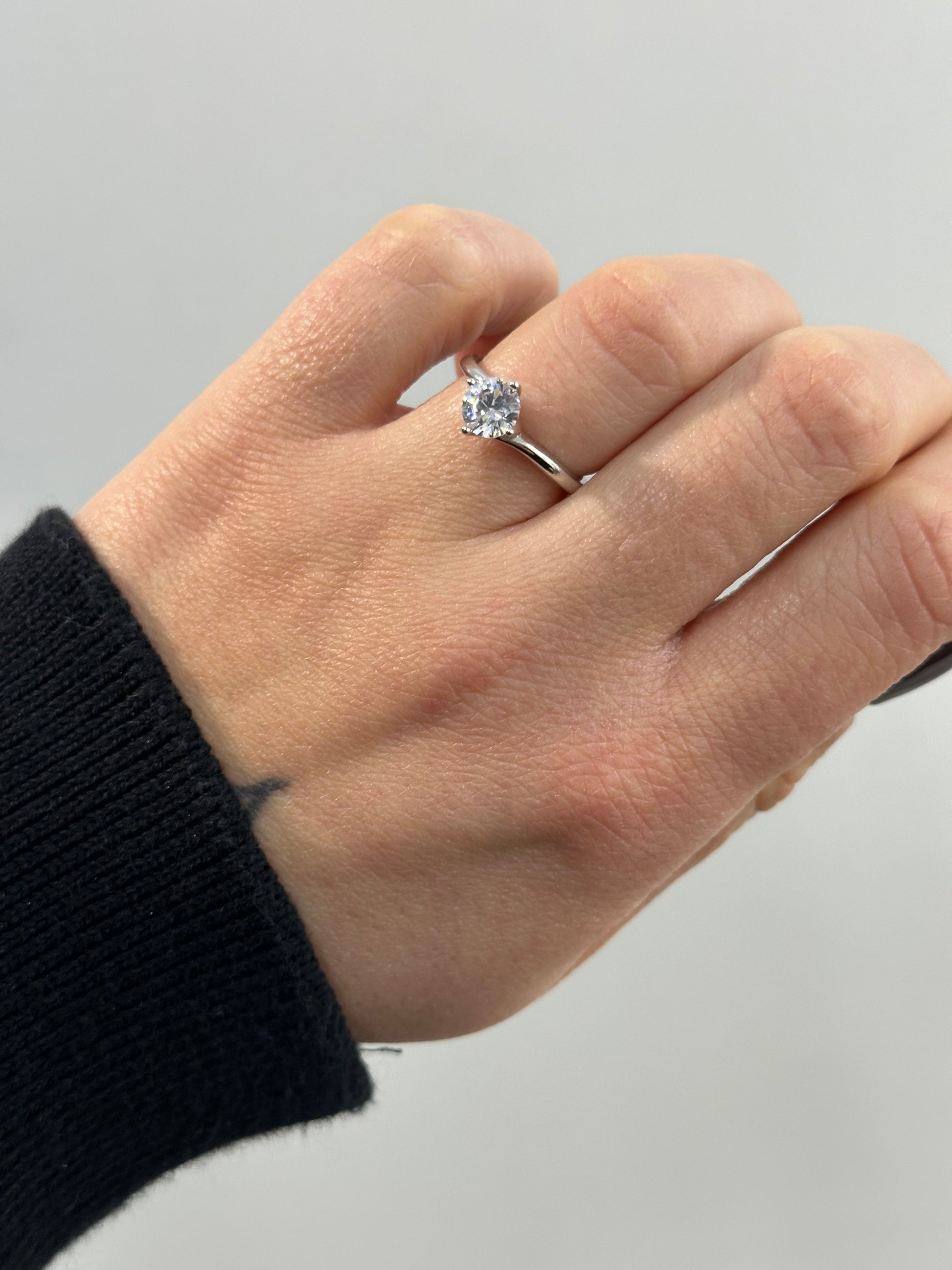 ANELLO SOLITARIO ARGENTO 925
