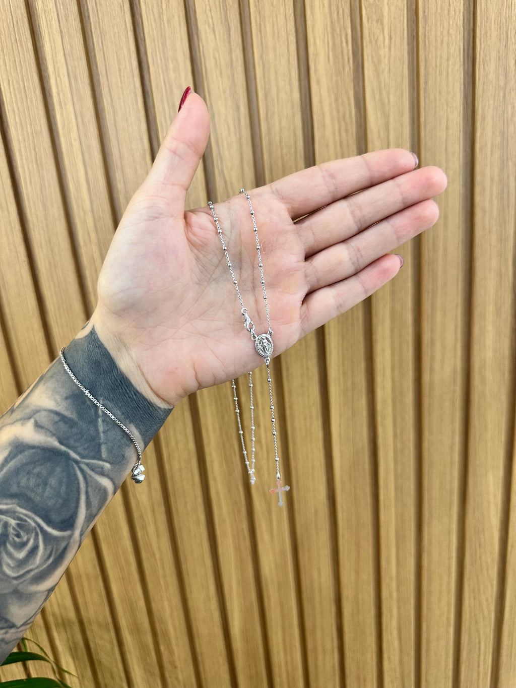 COLLANA ROSARIO IN ARGENTO 925