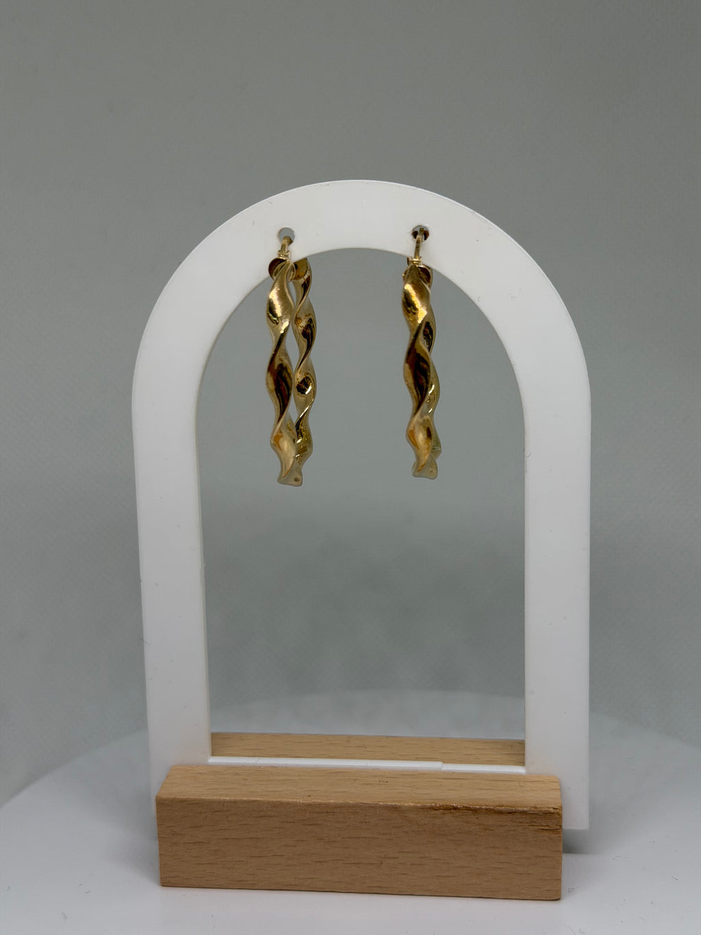 ORECCHINI A CERCHIO TORCHON SOTTILE ARGENTO 925