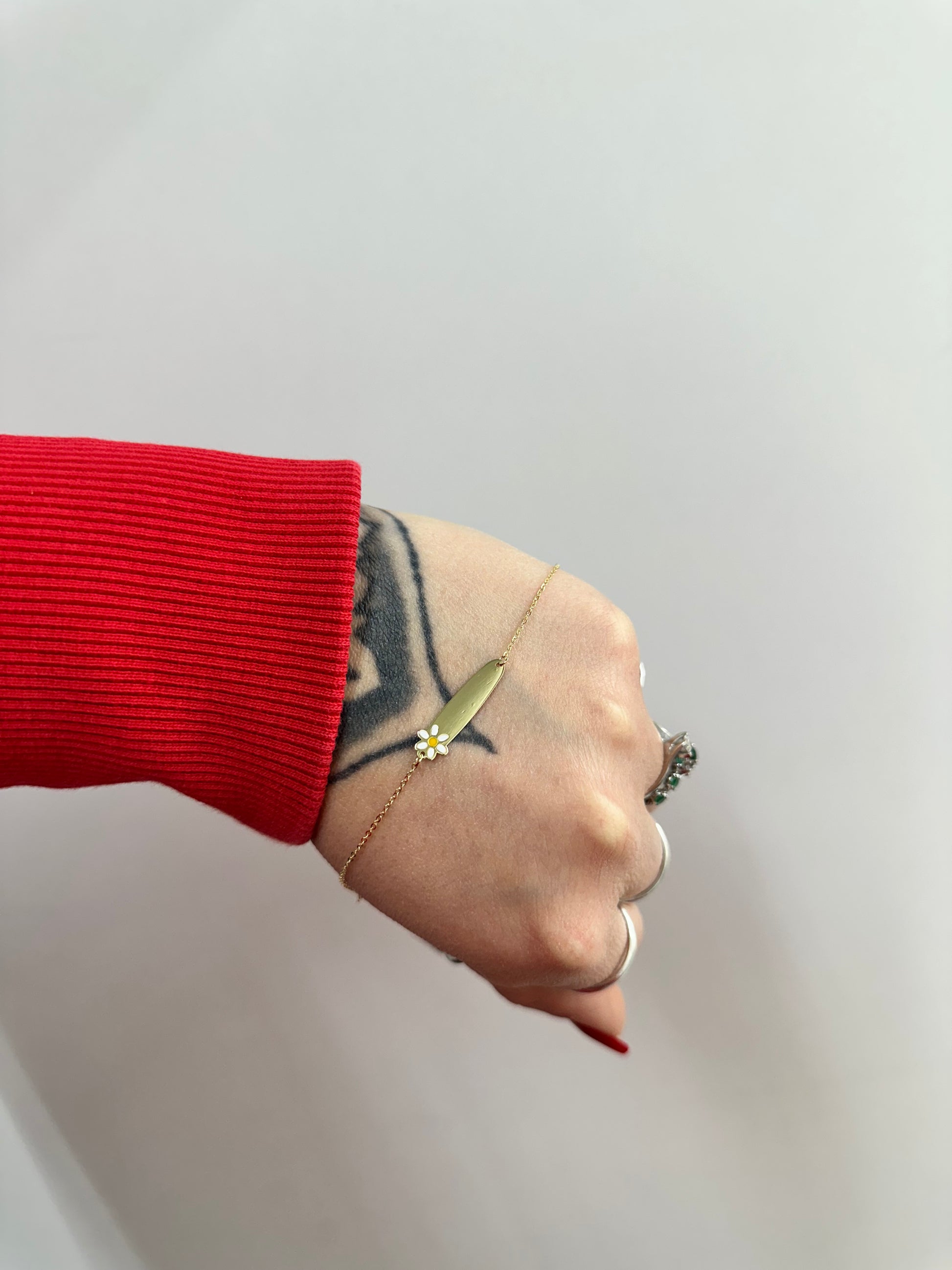 BRACCIALE BATTESIMALE CON MARGHERITA 9KT