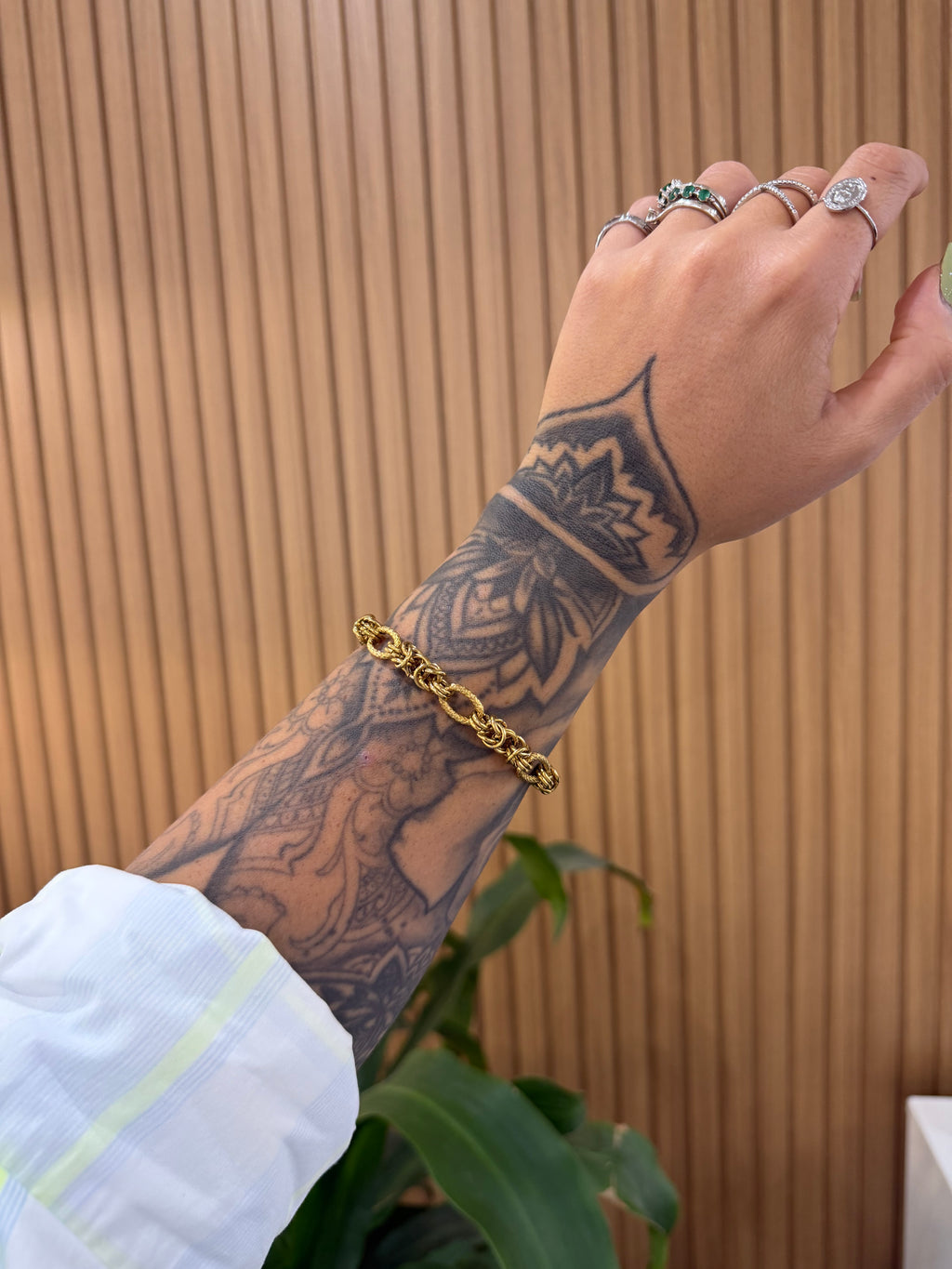 BRACCIALE MIREA ACCIAIO CON DORATURA