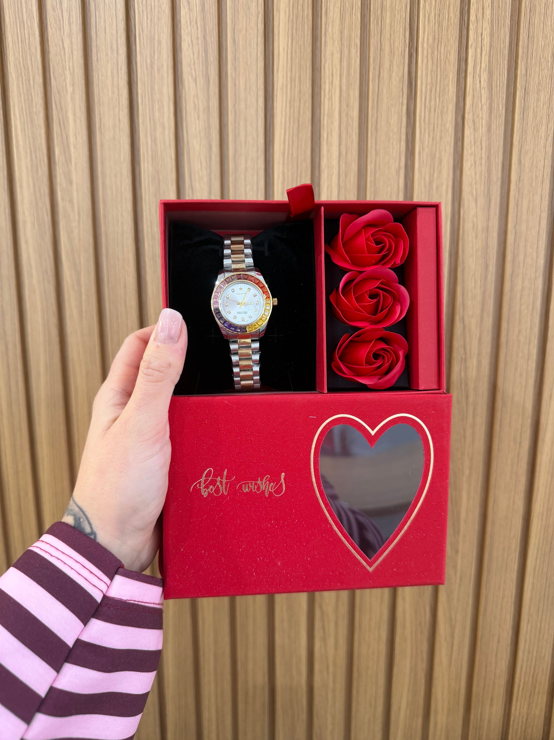 BOX SECRET CON OROLOGIO HOOPS BIANCO MULTICOLOR BICOLORE