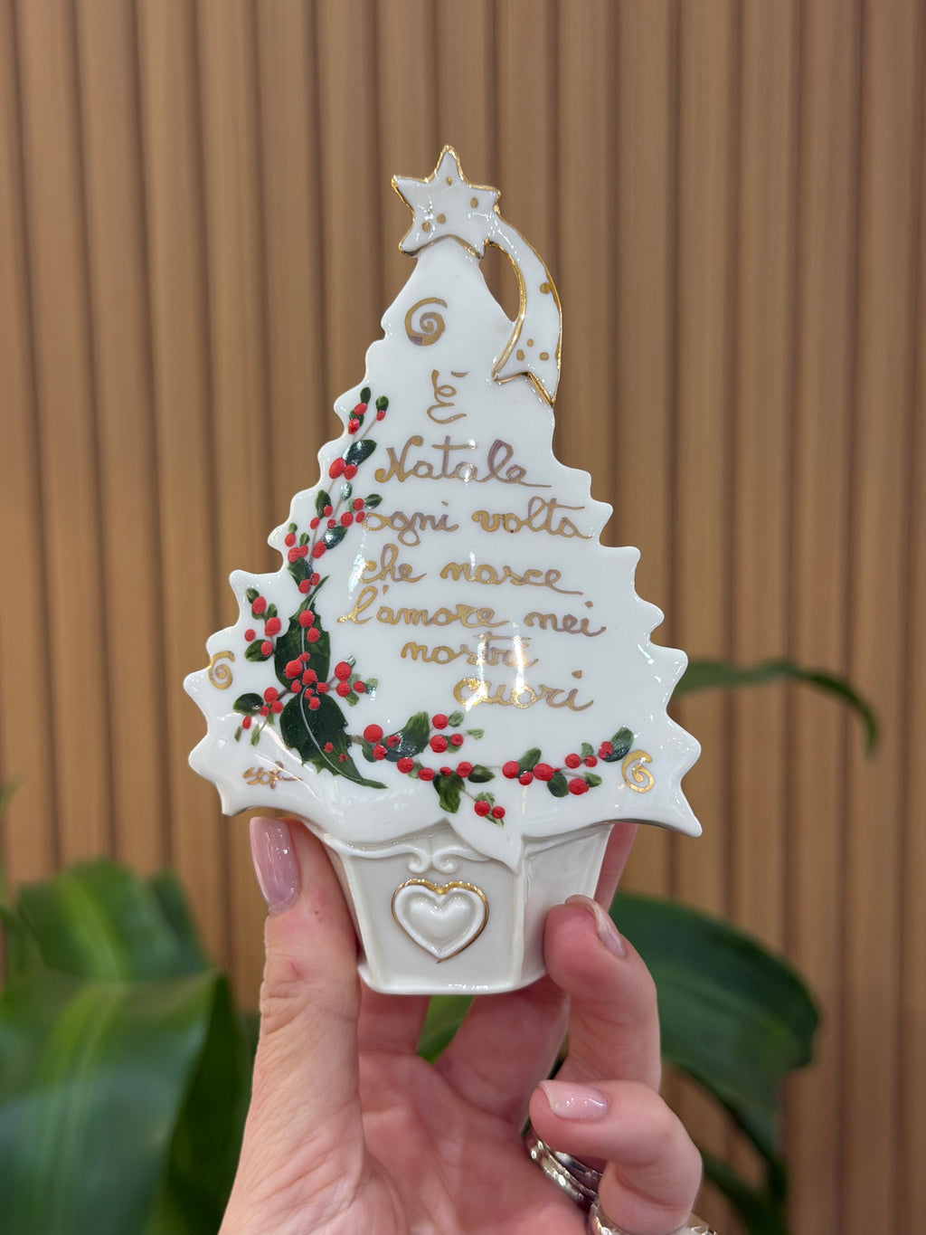ALBERELLO NATALE NEI NOSTRI CUORI IN CERAMICA