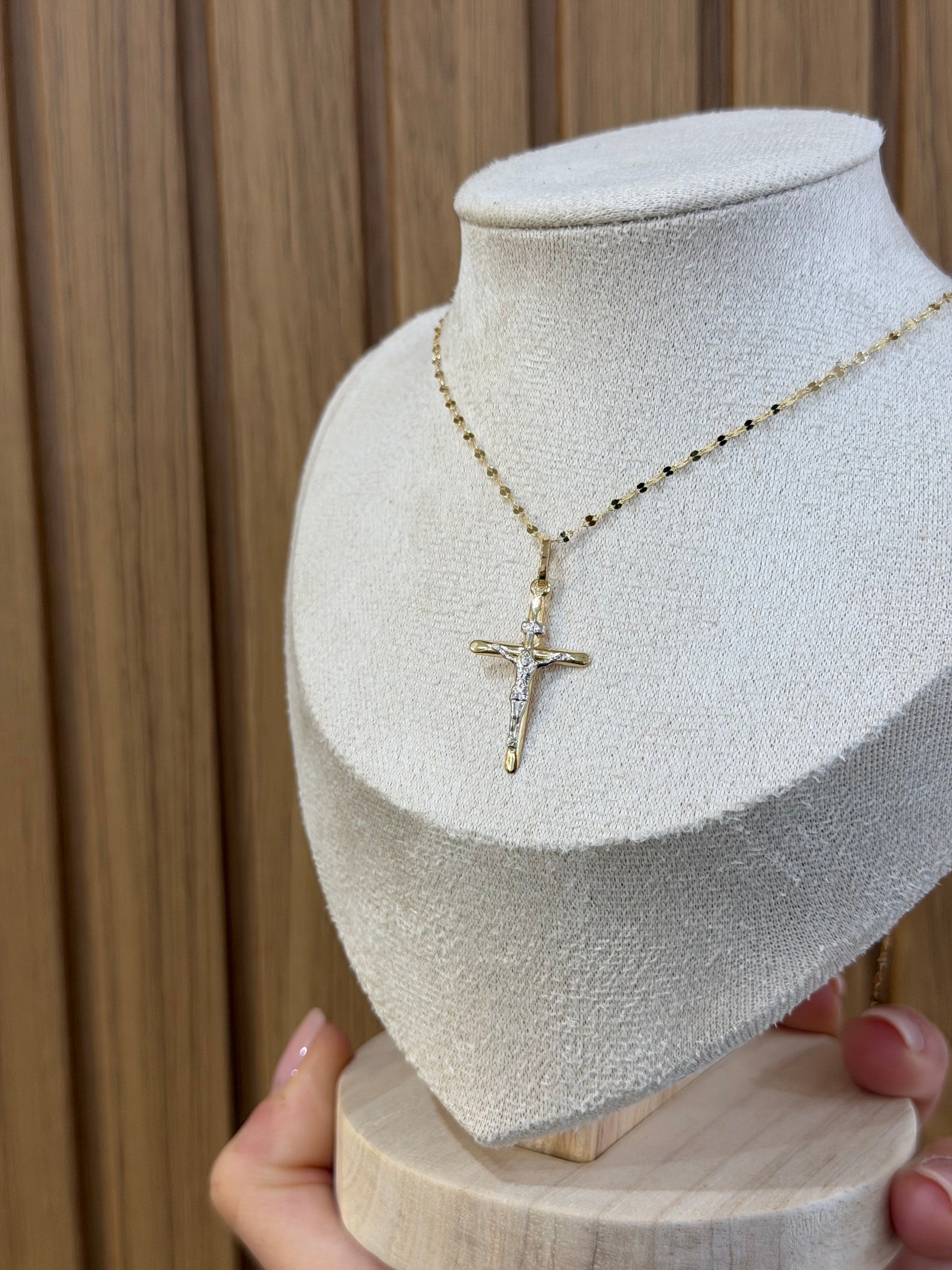 COLLANA CROCE ORO 18KT