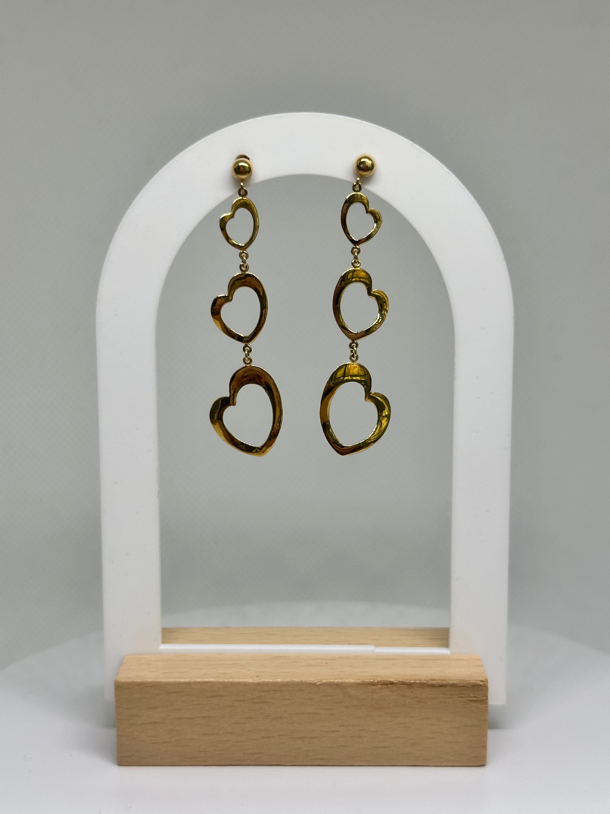 ORECCHINI CUORE ORO 18KT