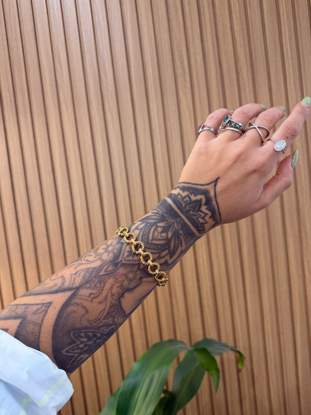 BRACCIALE ZAIRA ACCIAIO CON DORATURA