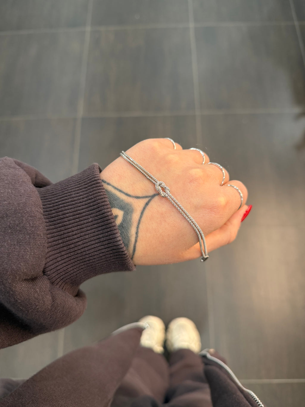 BRACCIALE LEGAME ARGENTO 925 NOT SIMPLE