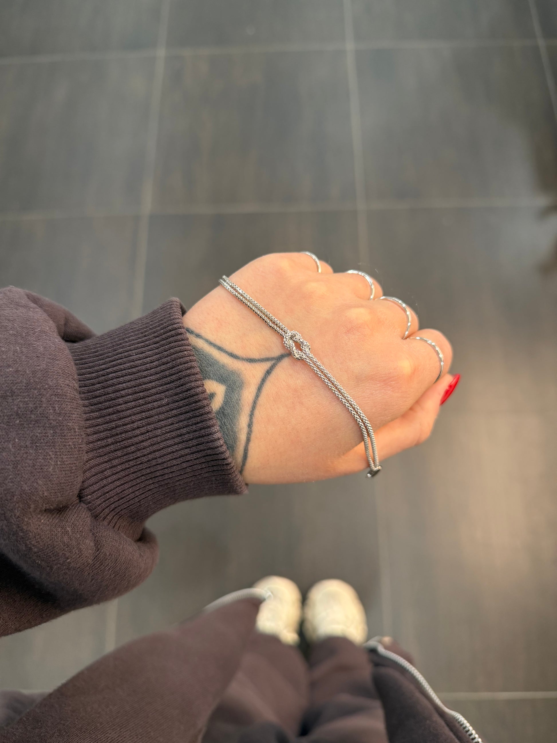 BRACCIALE LEGAME ARGENTO 925 NOT SIMPLE