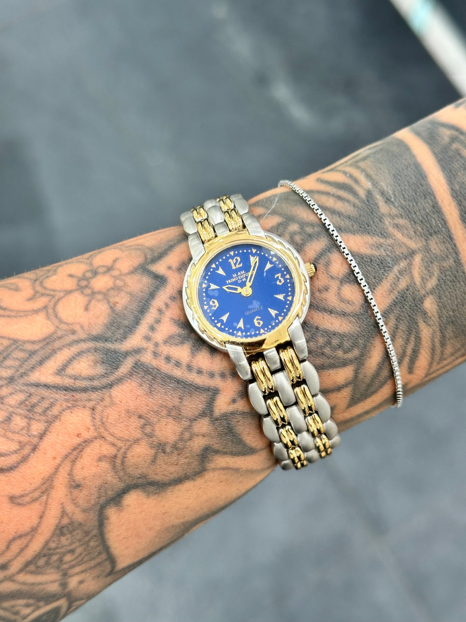 OROLOGIO PRIMO EMPORIO BICOLORE QUADRANTE BLU