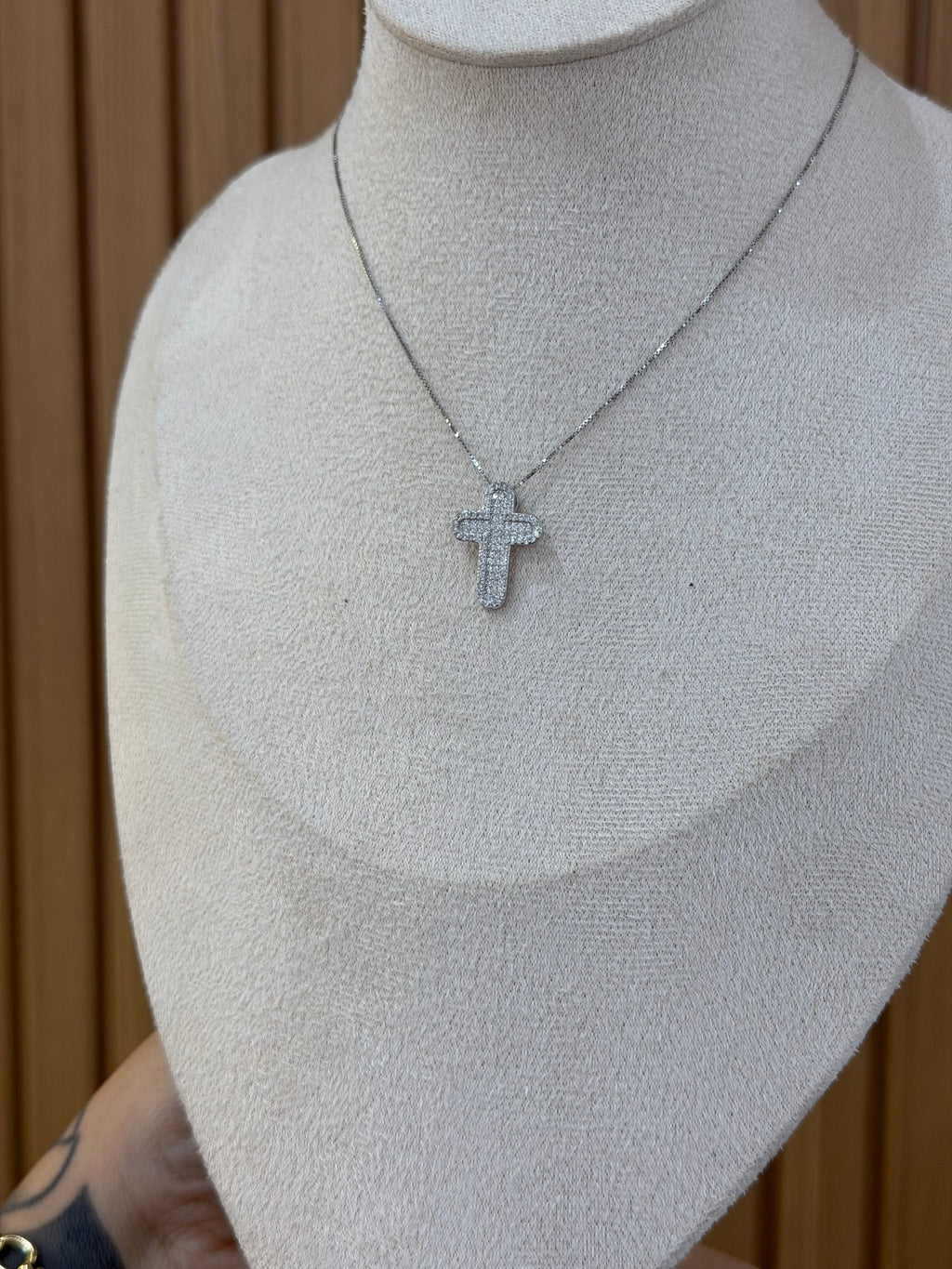 COLLANA ARGENTO 925 CROCE CHIC