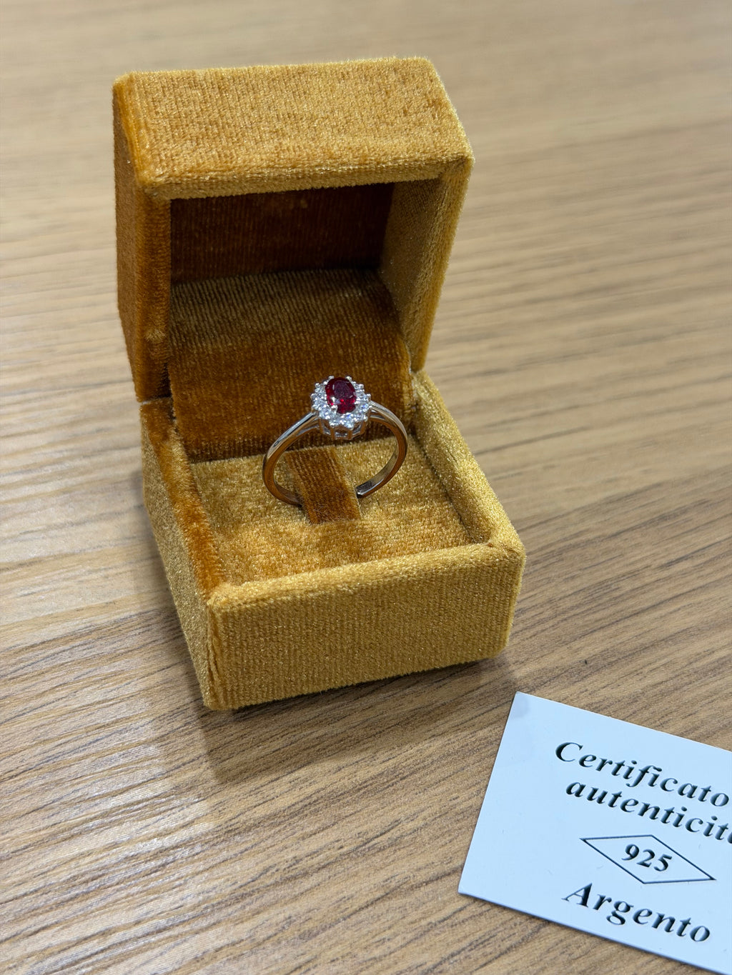 ANELLO KATE ROSSO ARGENTO 925
