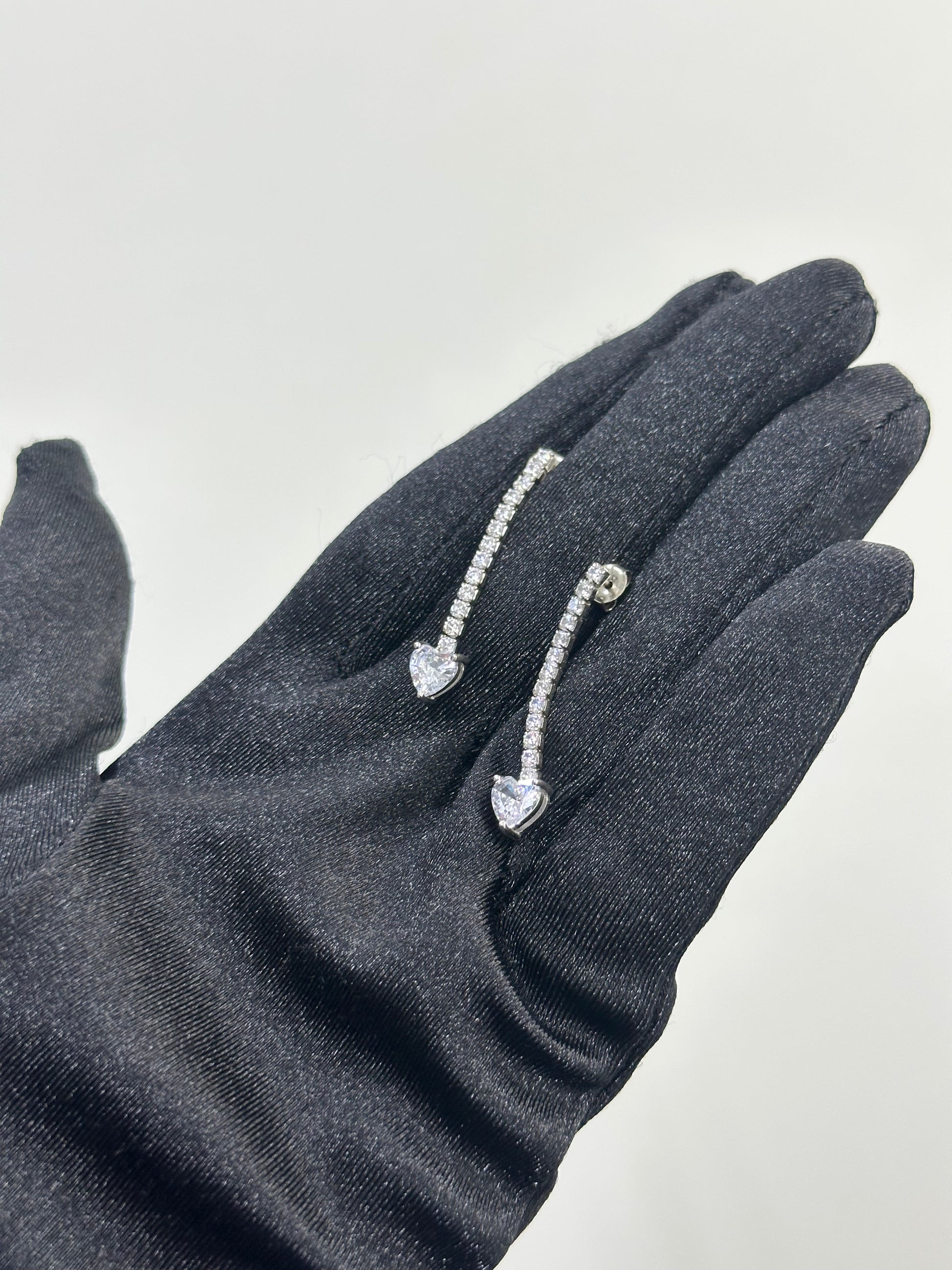 ORECCHINI TENNIS CON CUORE ARGENTO 925