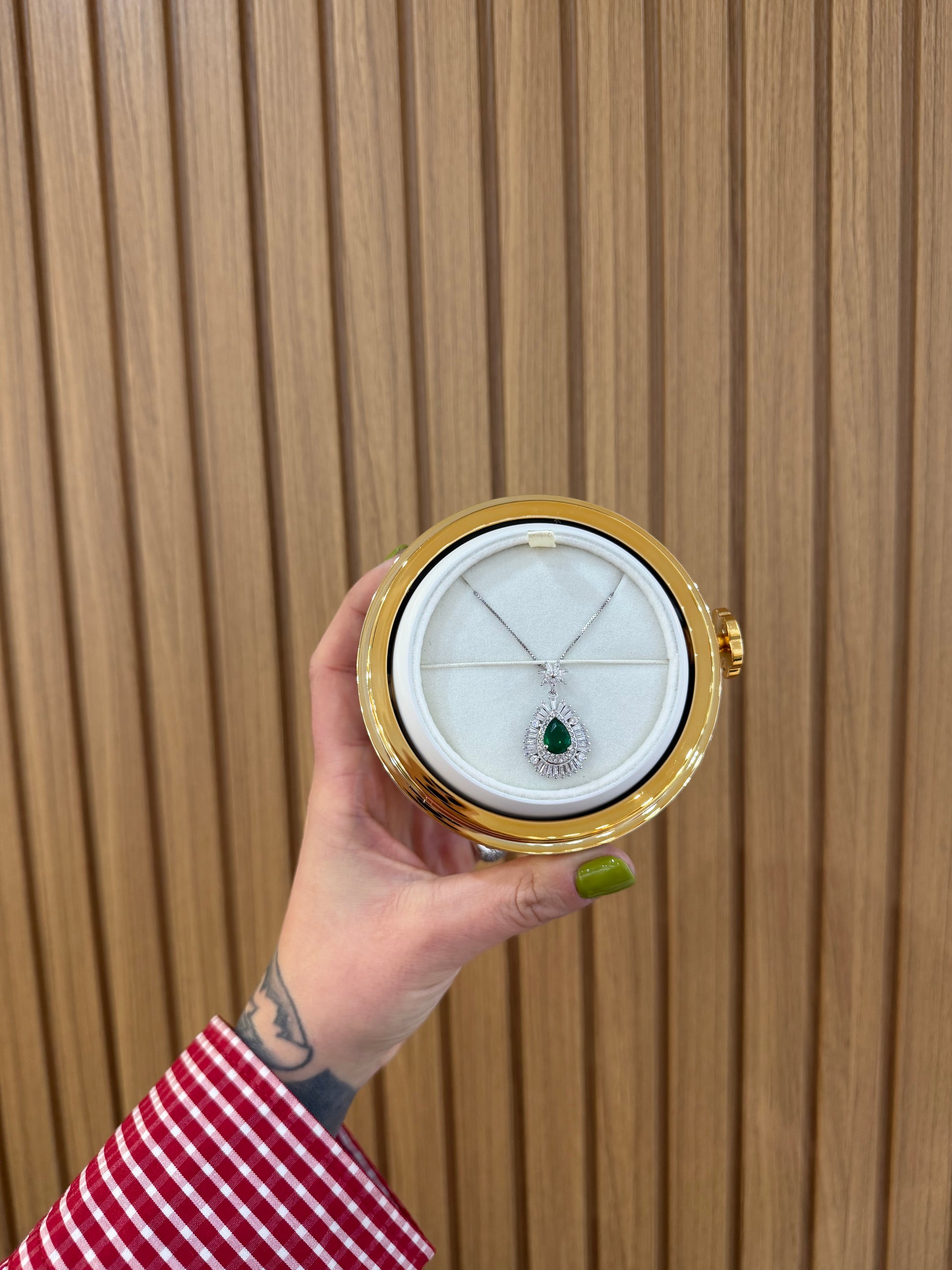 BOX PALLINA DI NATALE BIANCA CON COLLANA ARGENTO 925