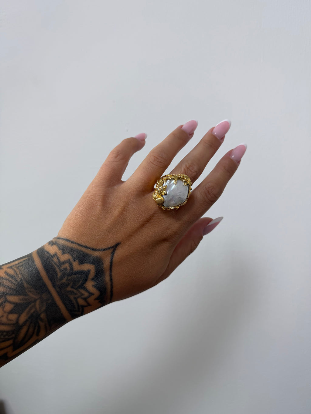 ANELLO FEDELE MARINO CON PERLA