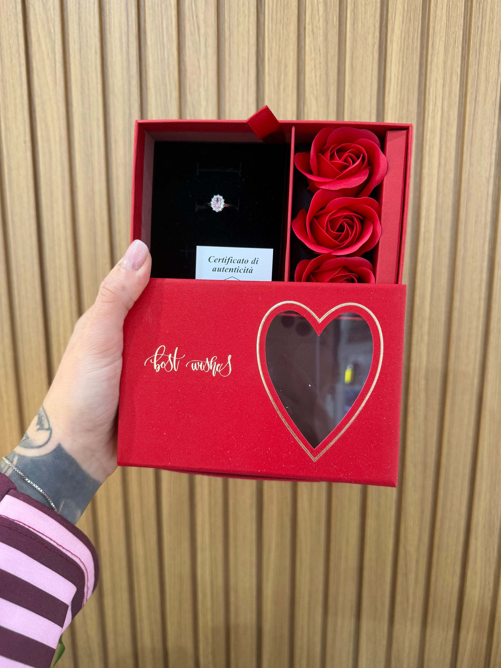 BOX SECRET CON ANELLO KATE ROSA ARGENTO 925