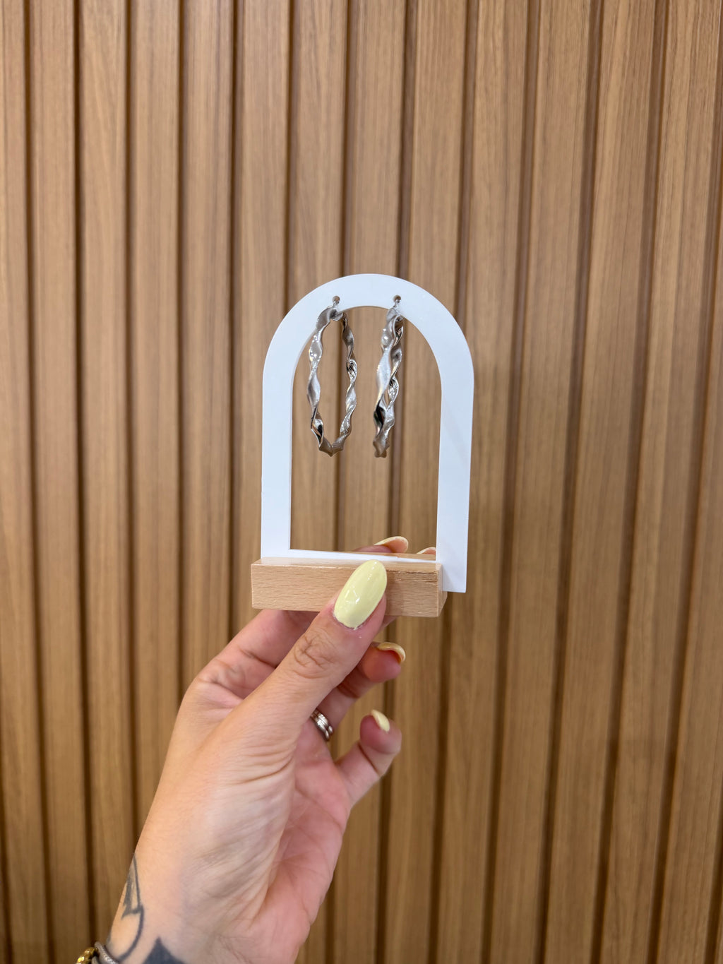 CERCHI ORO 18KT TORCHON ORO BIANCO