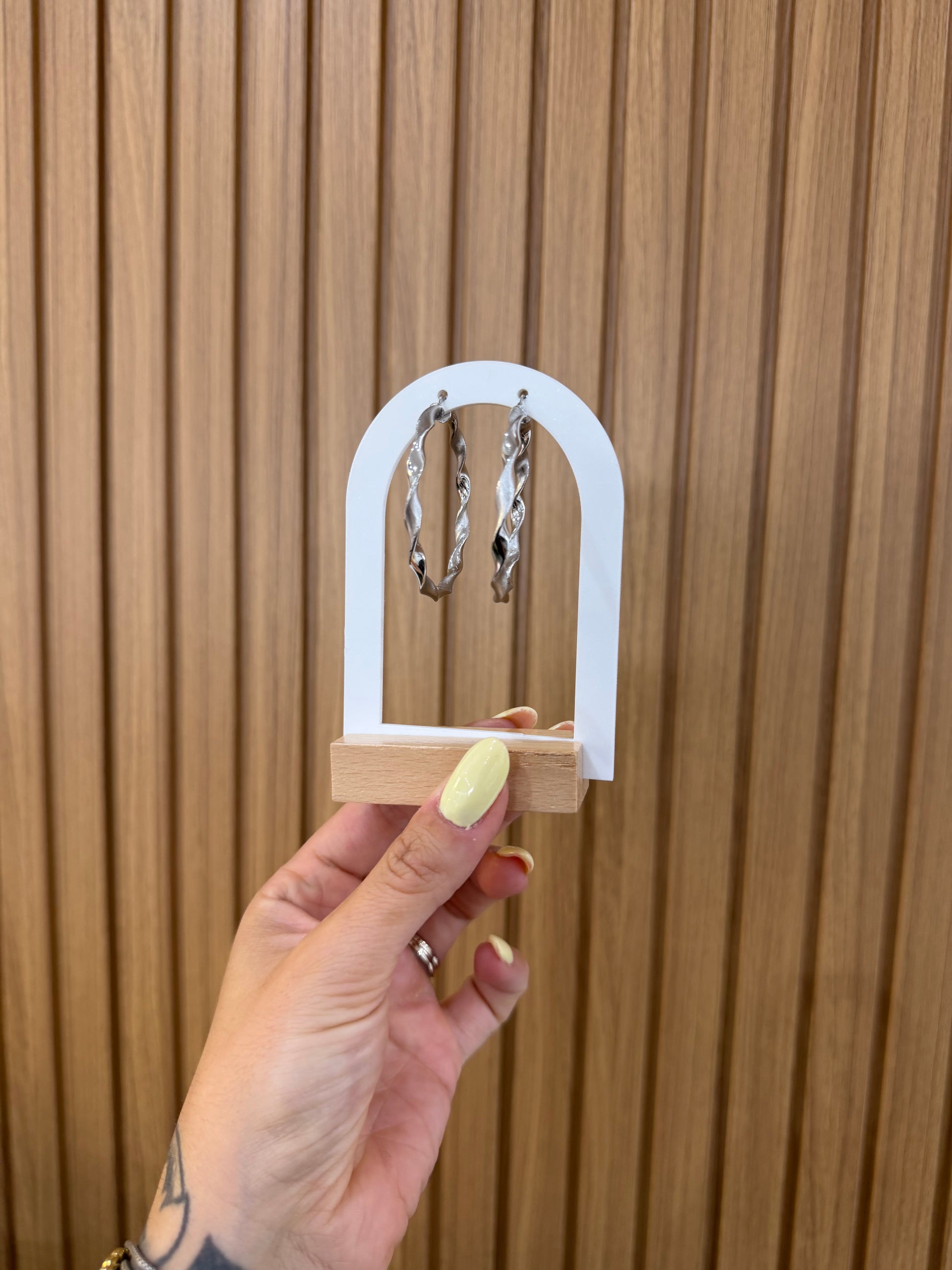 CERCHI ORO 18KT TORCHON ORO BIANCO