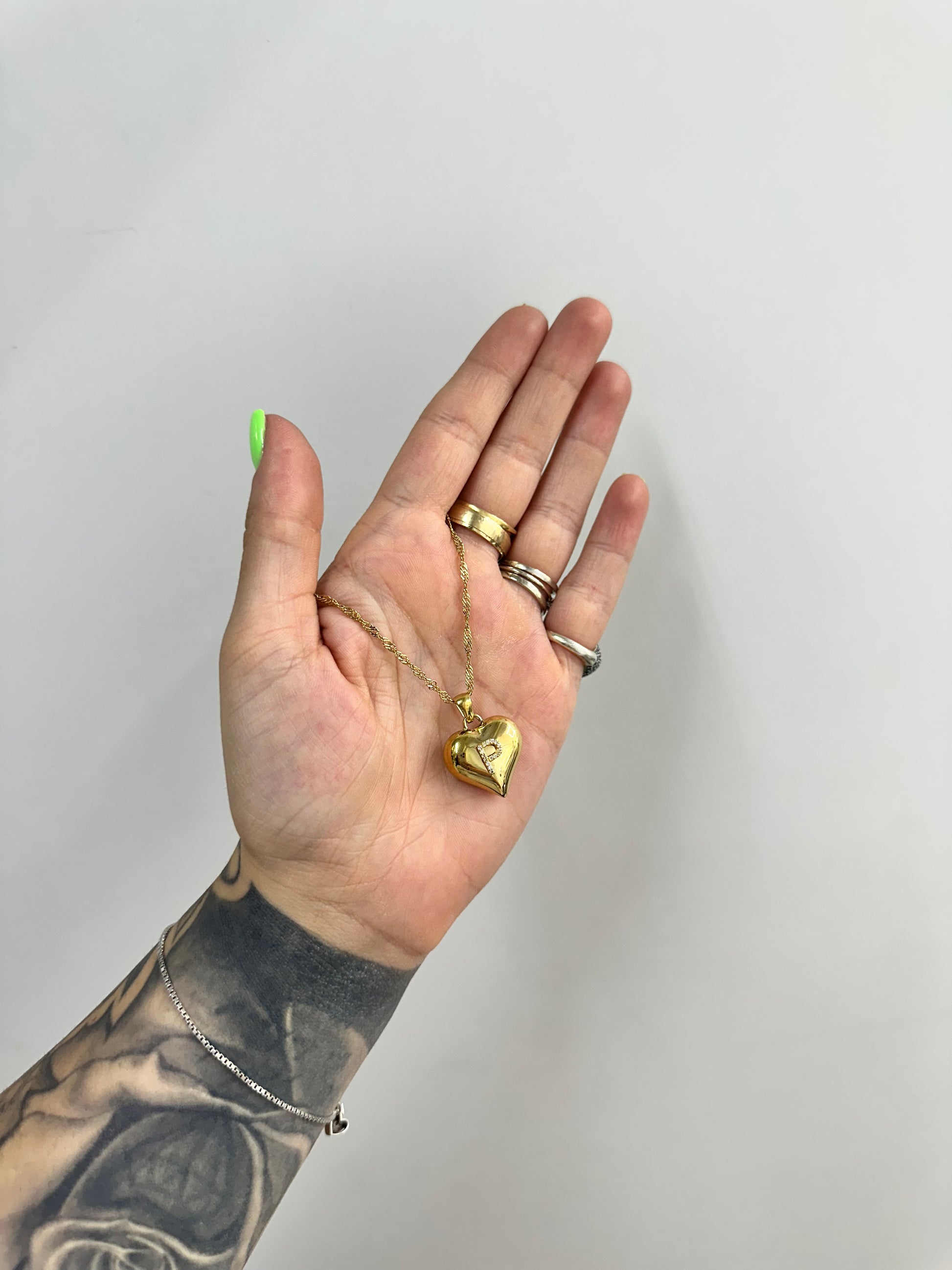 COLLANA CON CUORE INIZIALE P