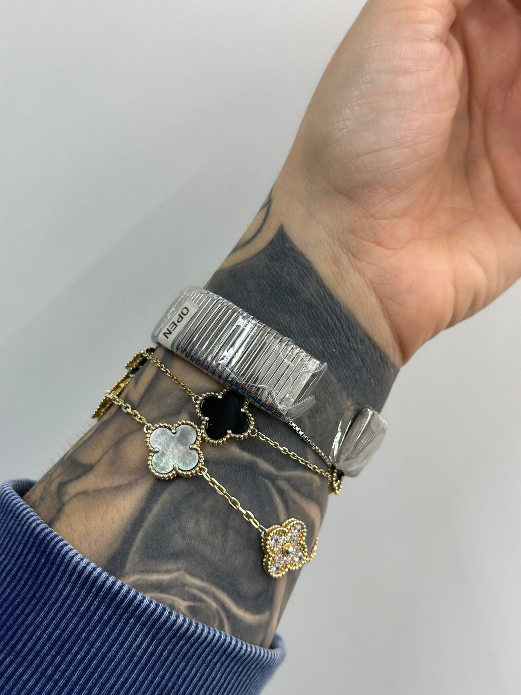 OROLOGIO PRIMO EMPORIO QUADRIFOGLIO BIANCO