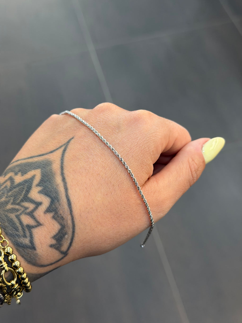 BRACCIALE LASER ORO 18KT ORO BIANCO