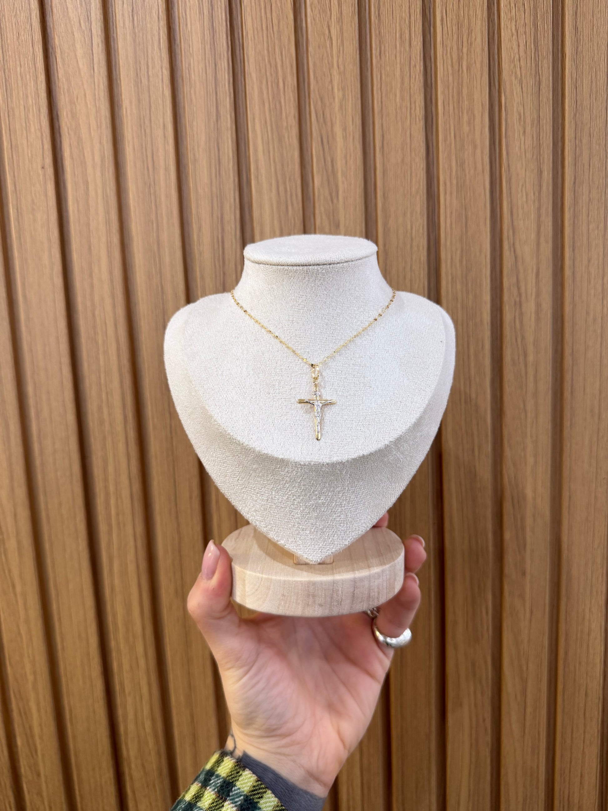 COLLANA CROCE ORO 18KT