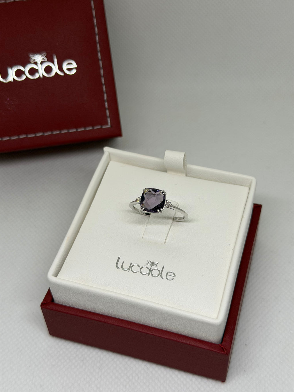 ANELLO ORO 9 CARATI CON DIAMANTINI LUCCIOLE