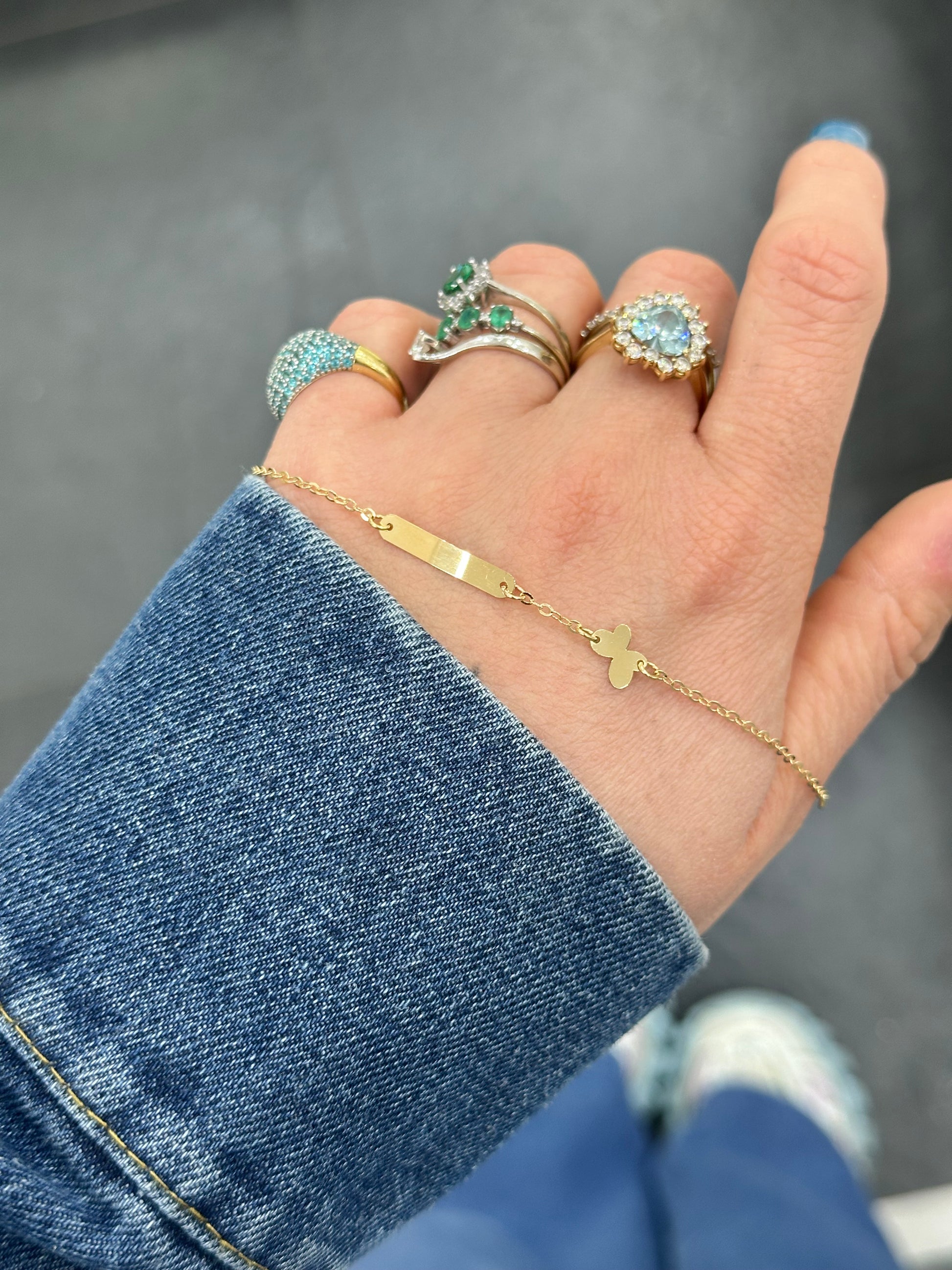 BRACCIALE BATTESIMALE FARFALLA ORO 18KT
